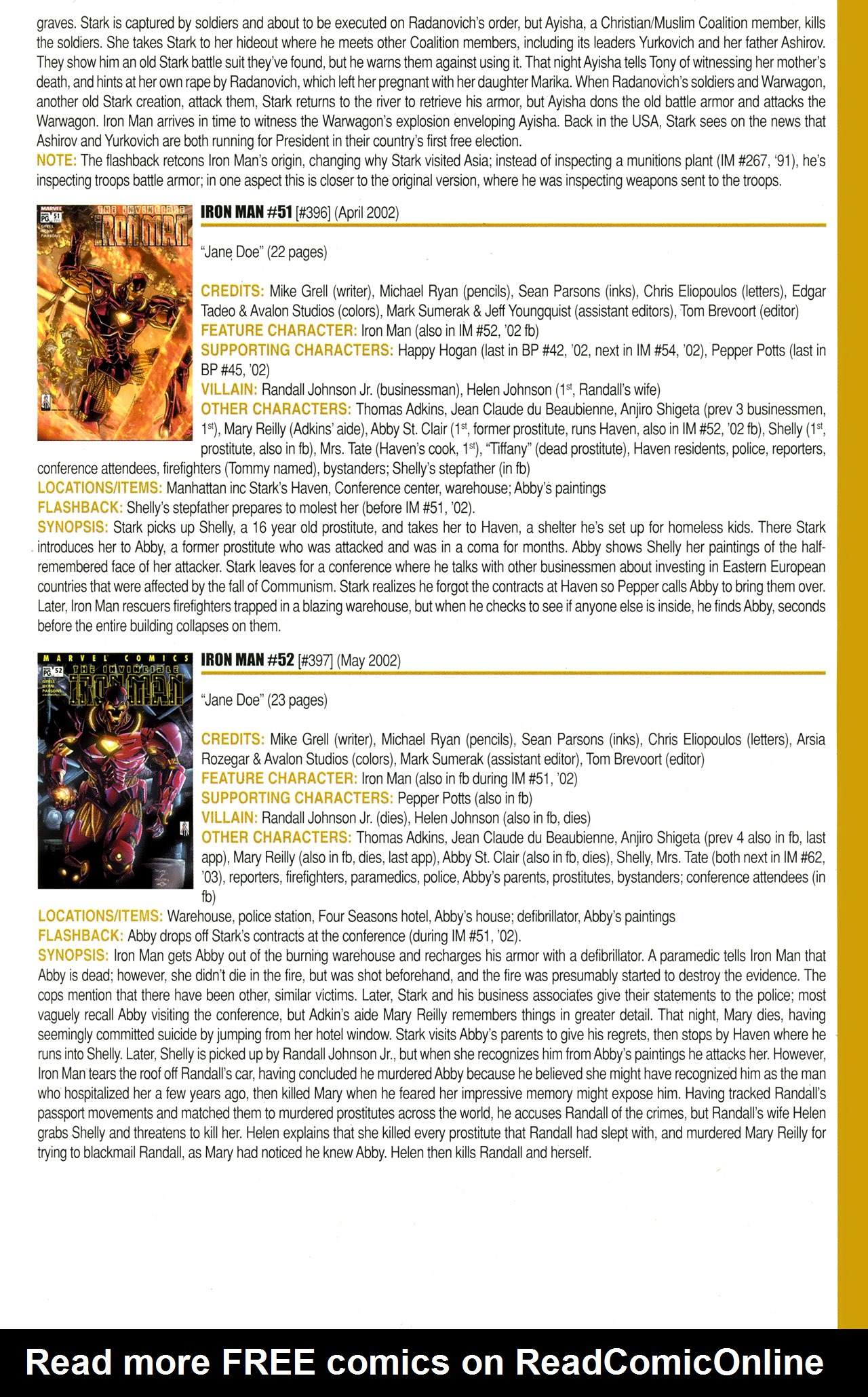 Read online Official Index to the Marvel Universe comic -  Issue #11 - 33