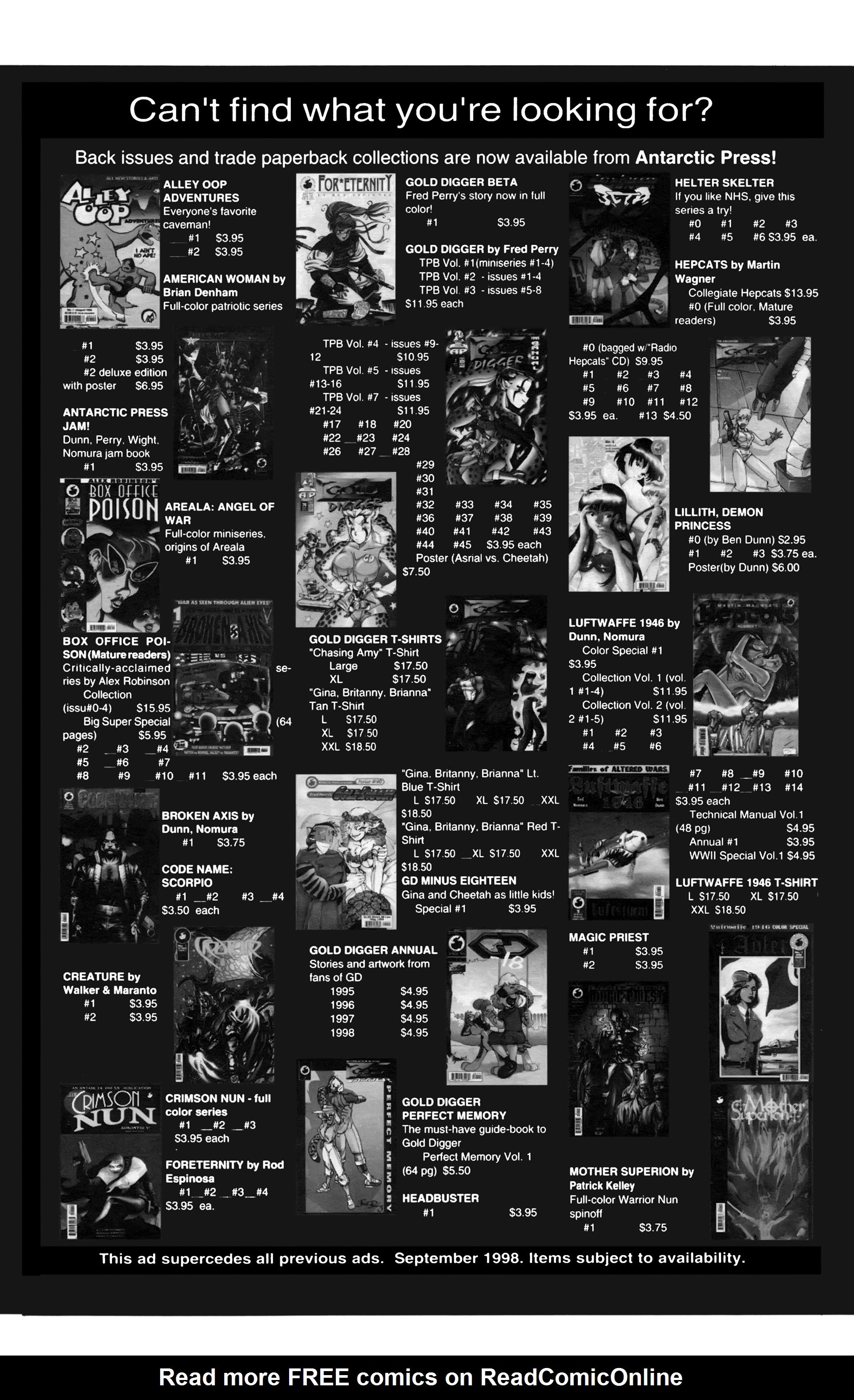 Read online Warrior Nun: Black & White comic -  Issue #19 - 25