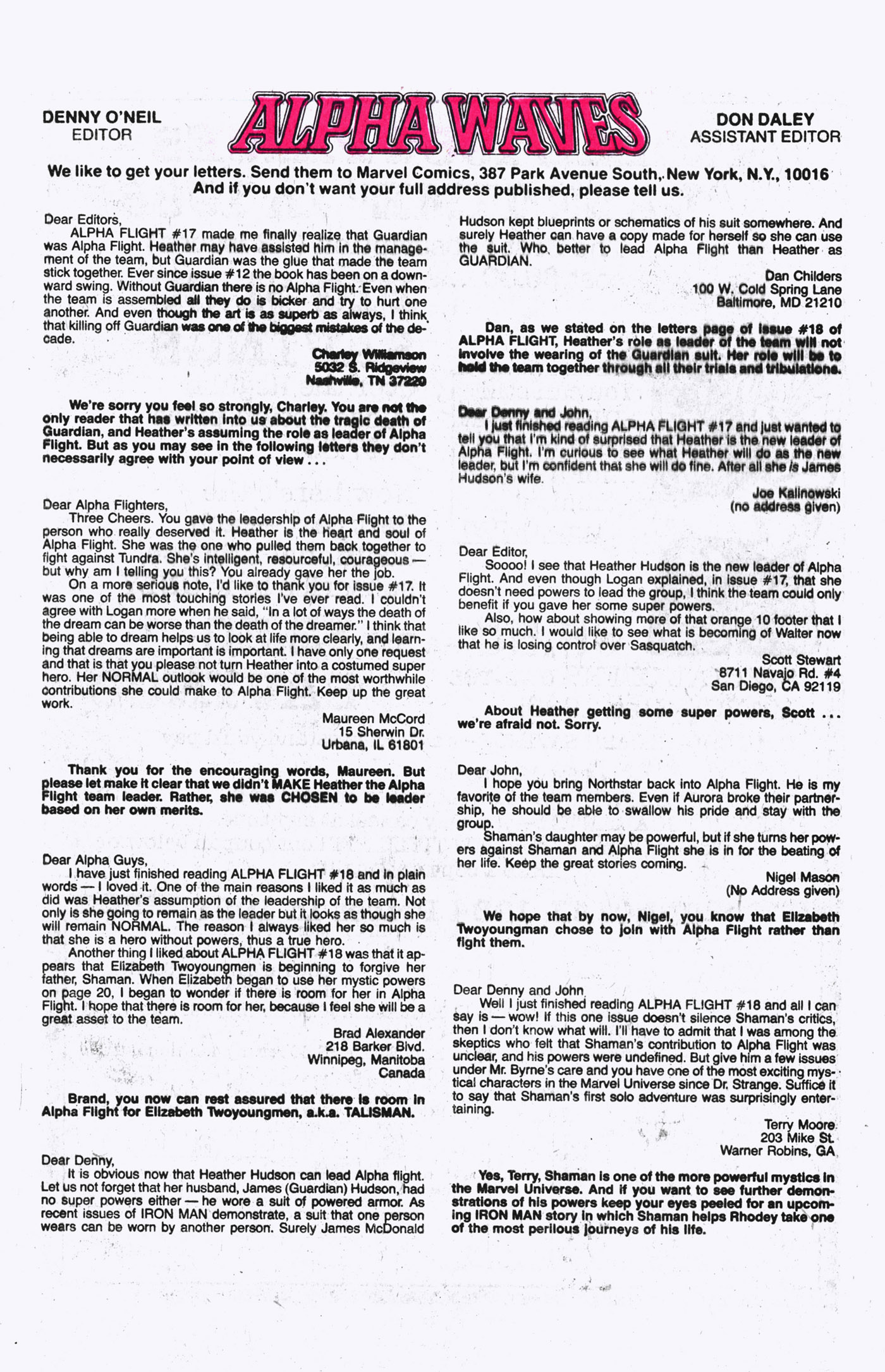 Read online Alpha Flight (1983) comic -  Issue #21 - 25