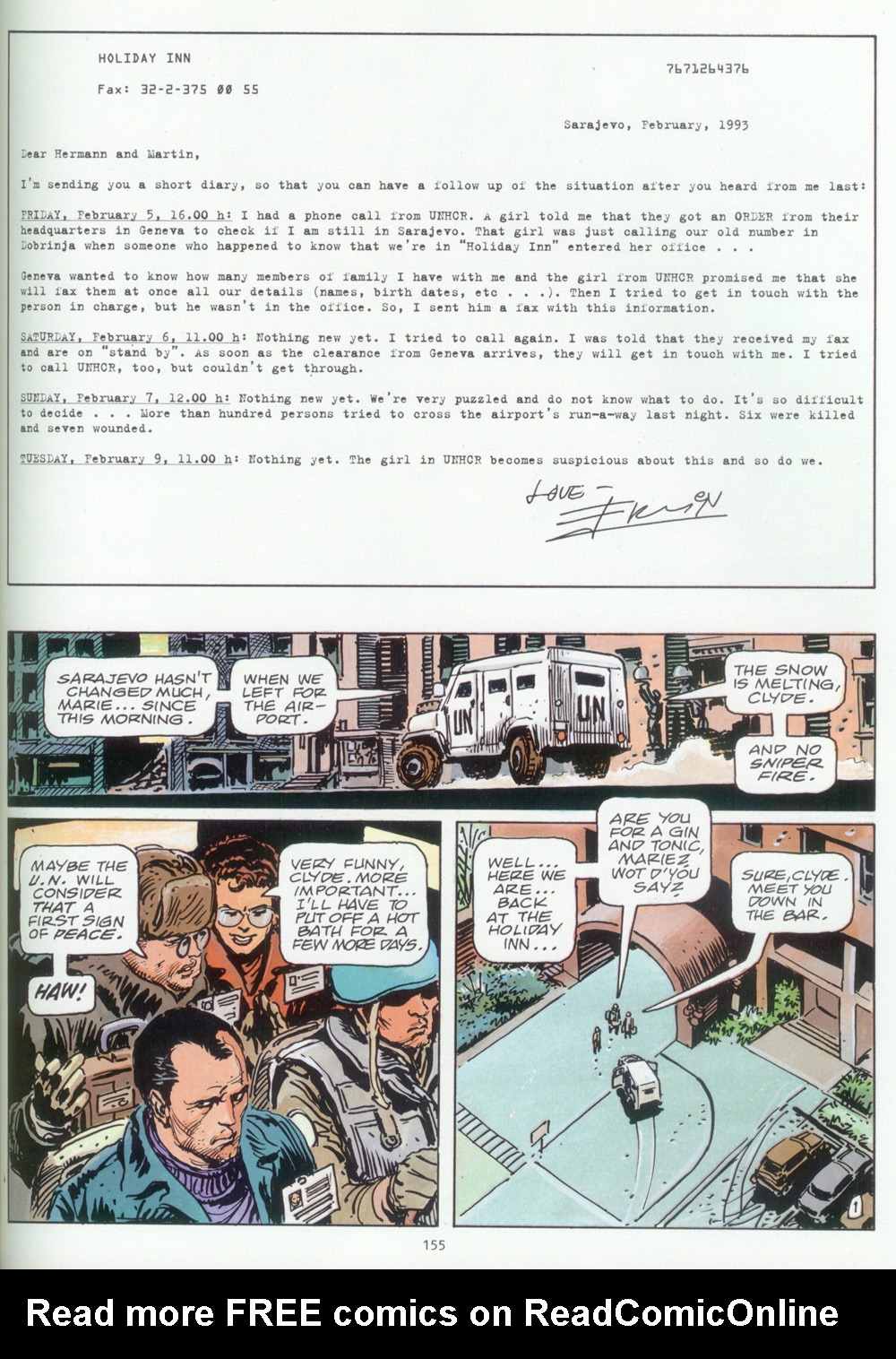 Read online Fax from Sarajevo comic -  Issue # TPB - 141