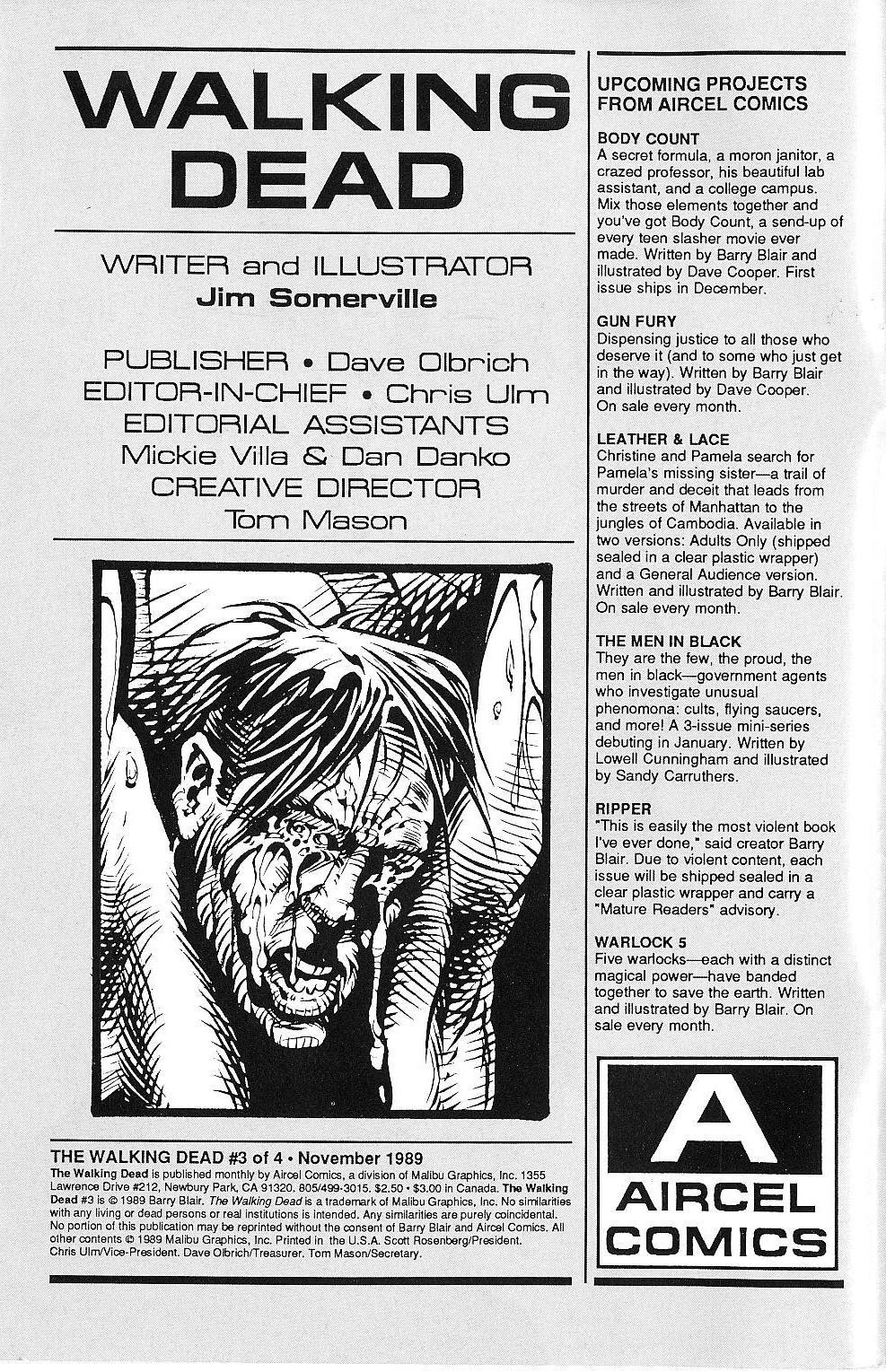 Read online The Walking Dead (1989) comic -  Issue #3 - 2