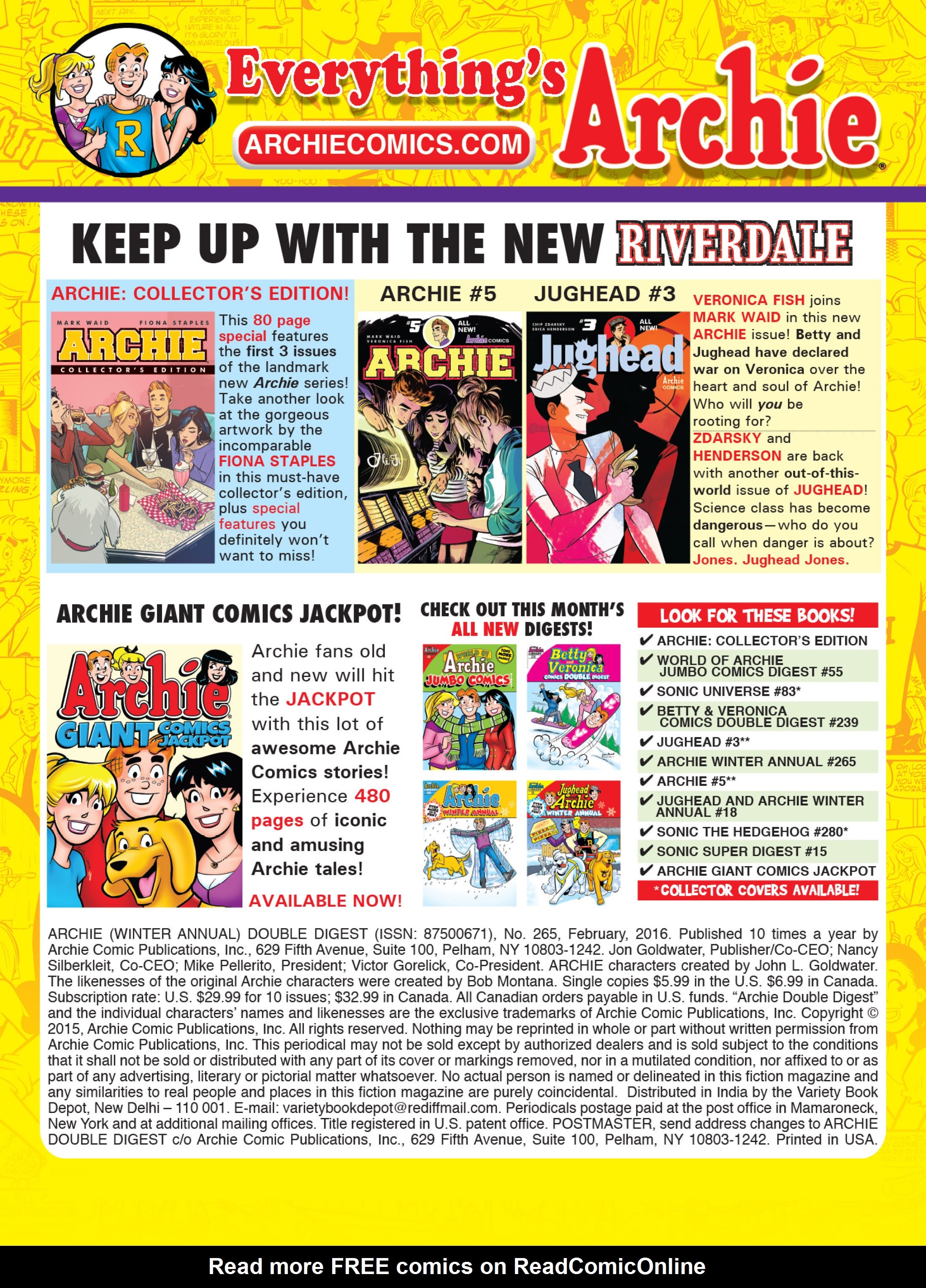 Read online Archie's Double Digest Magazine comic -  Issue #265 - 185
