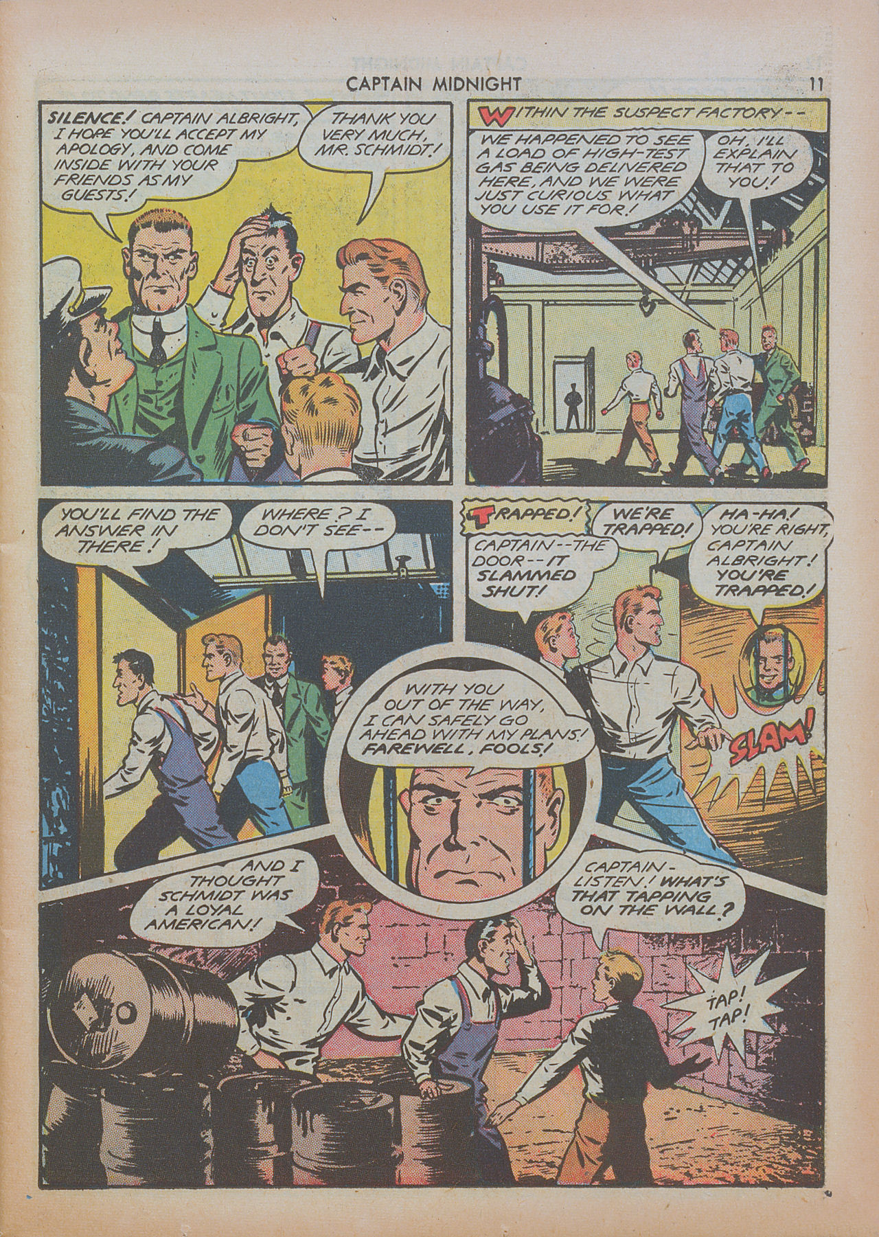 Read online Captain Midnight (1942) comic -  Issue #8 - 11