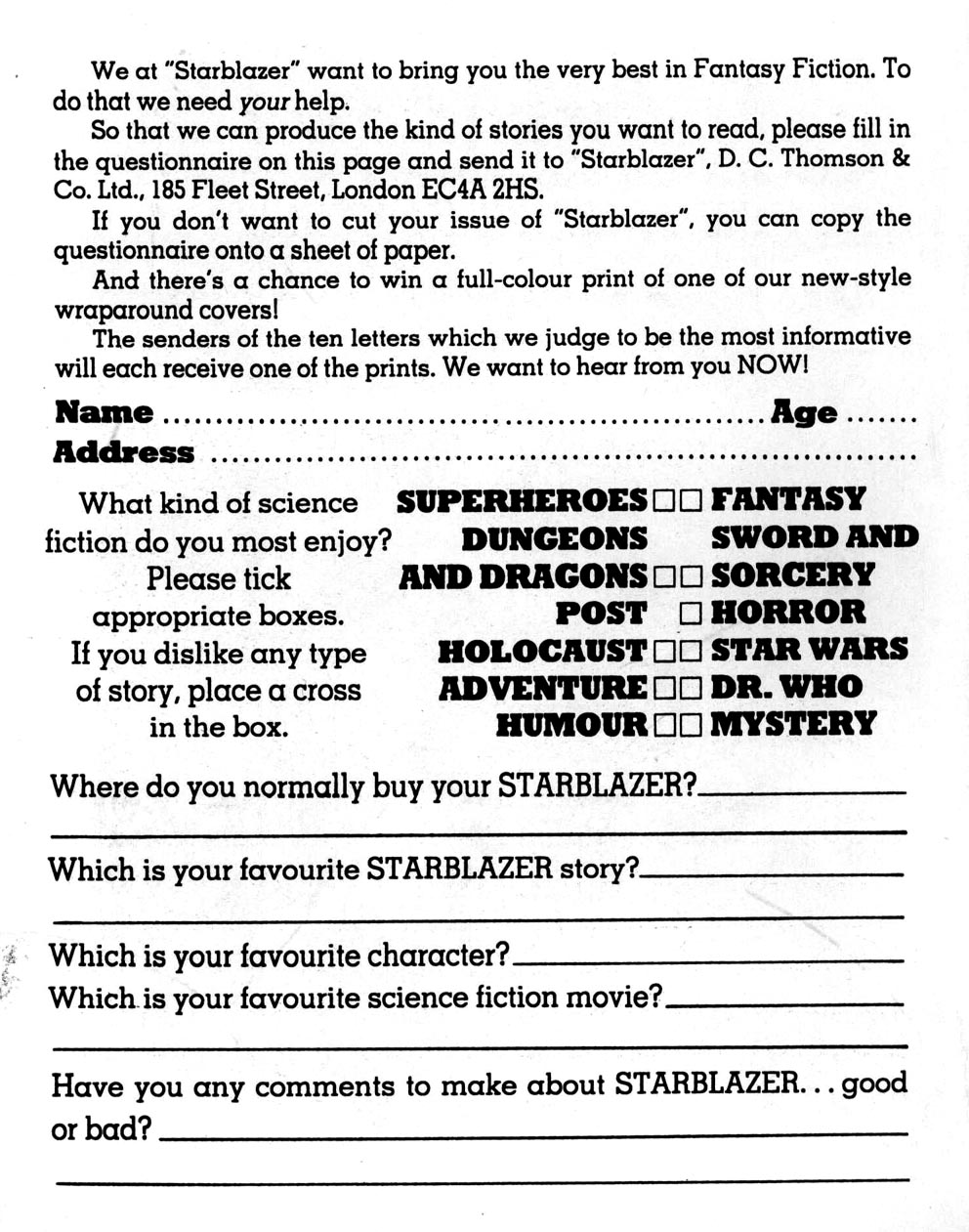 Read online Starblazer comic -  Issue #228 - 2