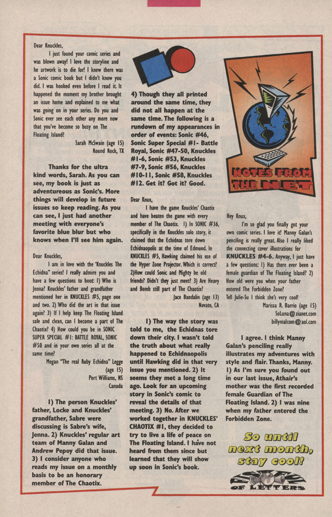 Read online Knuckles the Echidna comic -  Issue #12 - 34
