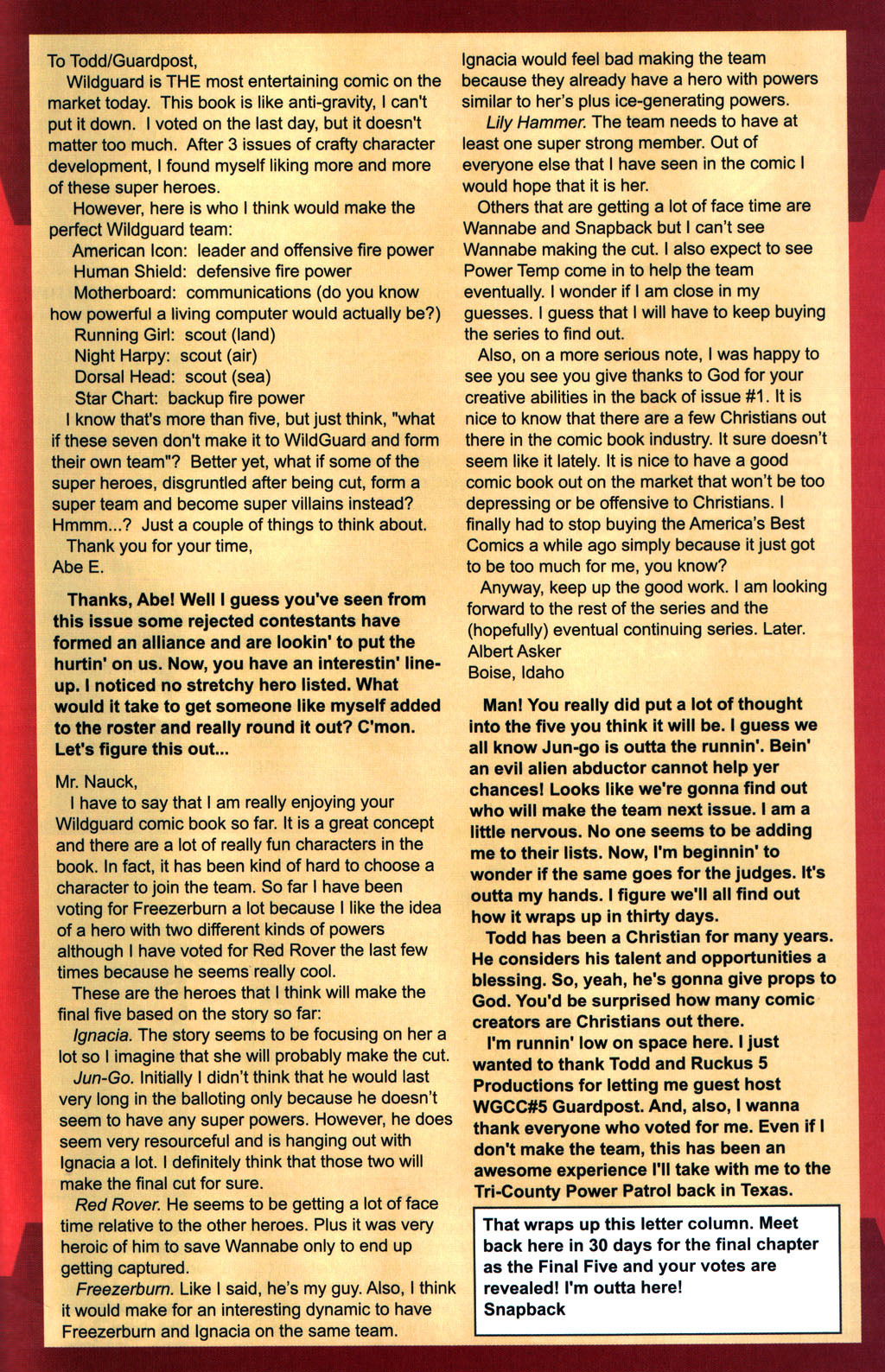 Read online Wildguard: Casting Call comic -  Issue #5 - 25