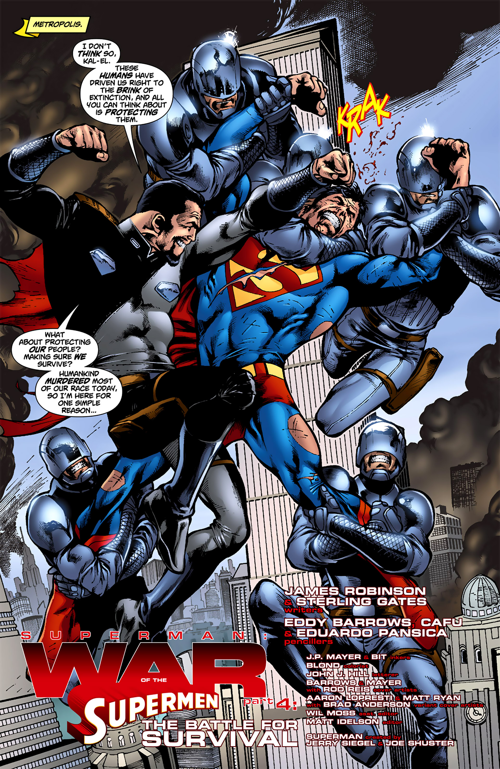 Read online Superman: War of the Supermen comic -  Issue #4 - 4