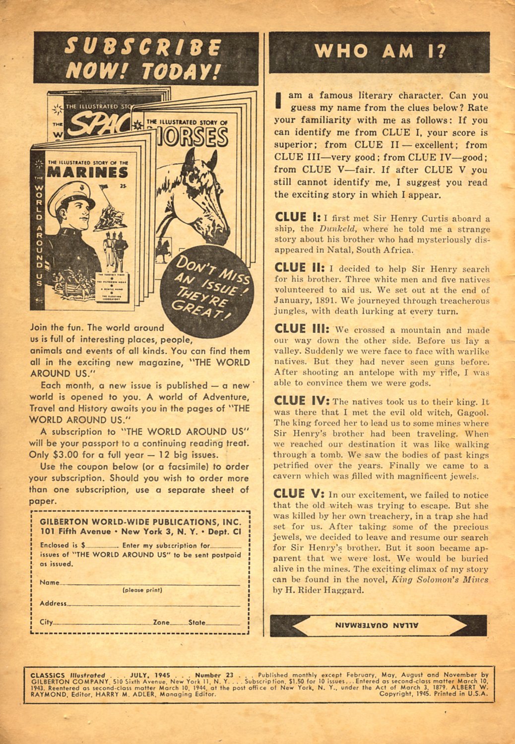 Read online Classics Illustrated comic -  Issue #23 - 2