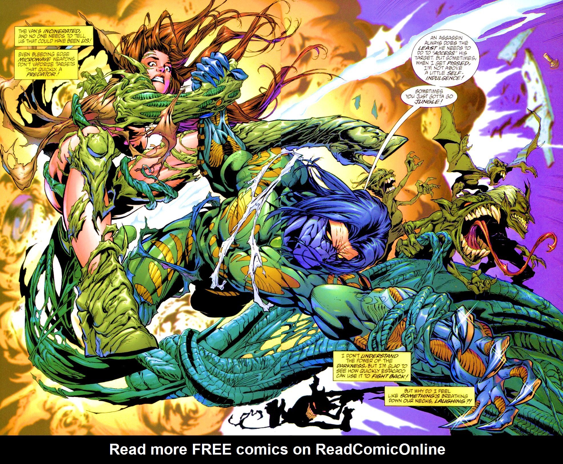 Read online Witchblade/Aliens/The Darkness/Predator: Mindhunter comic -  Issue #1 - 17