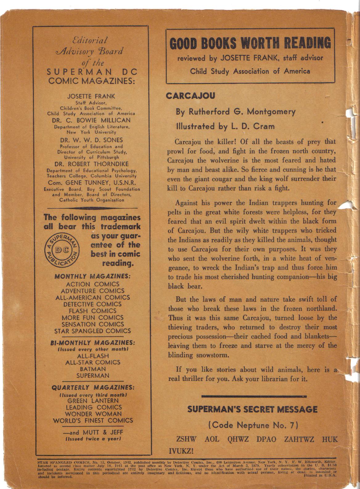 Read online Star Spangled Comics comic -  Issue #13 - 2