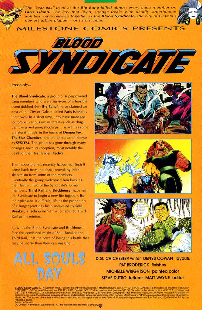 Read online Blood Syndicate comic -  Issue #32 - 2