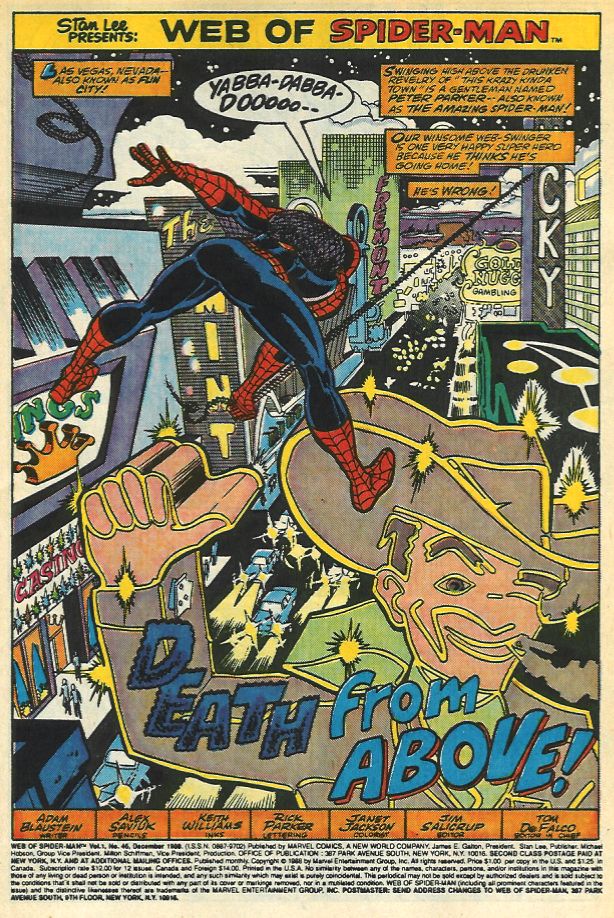 Read online Web of Spider-Man (1985) comic -  Issue #45 - 2
