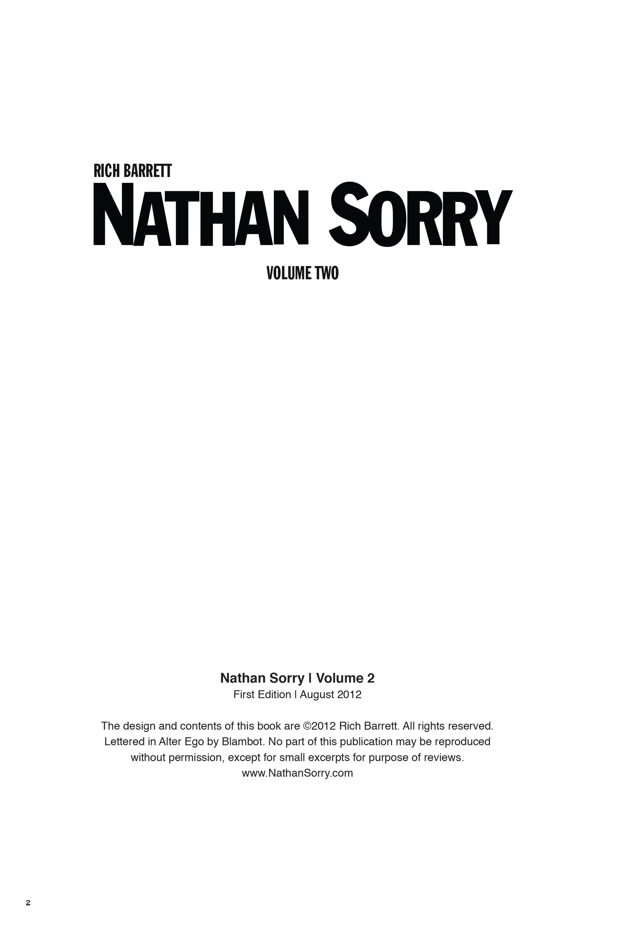 Read online Nathan Sorry comic -  Issue #2 - 2