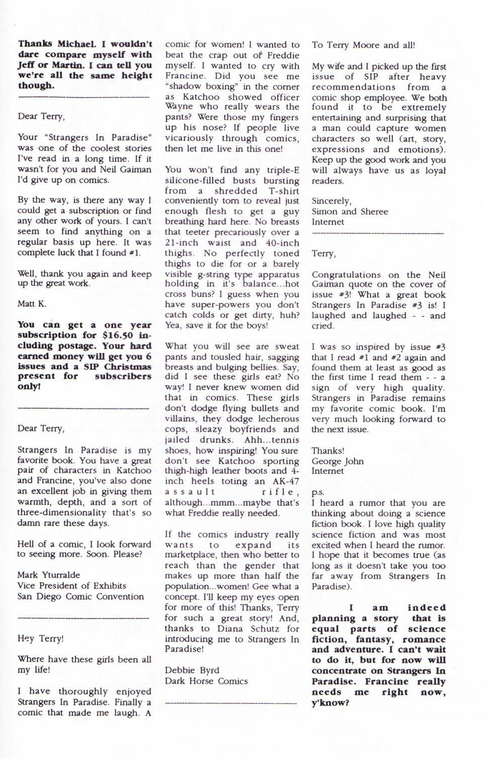 Read online Strangers in Paradise (1994) comic -  Issue #1 - 26