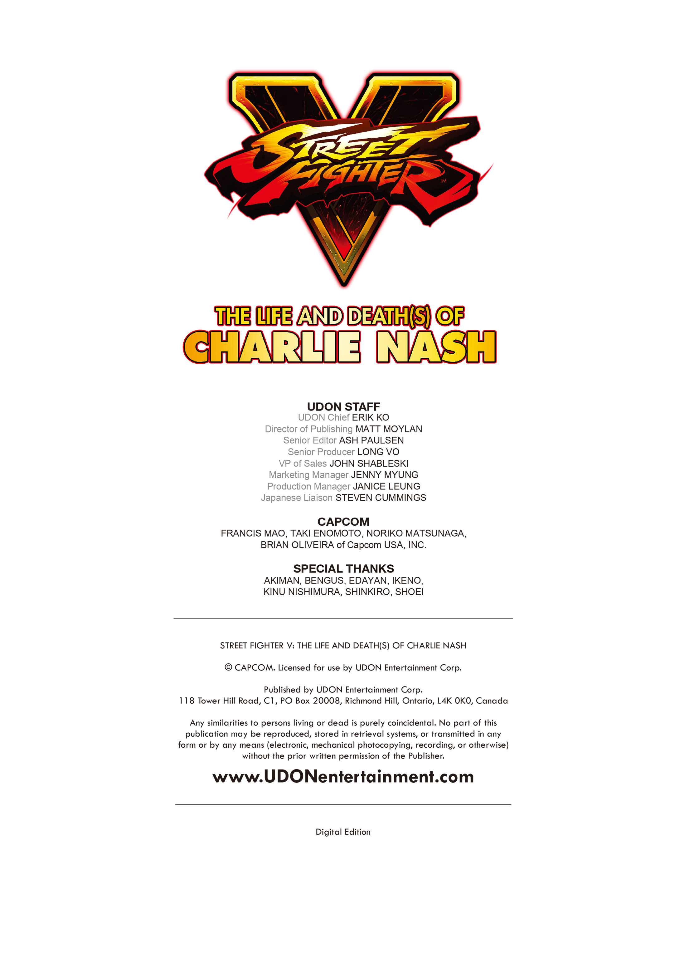 Read online Street Fighter V: The Life and Death(s) of Charlie Nash comic -  Issue # TPB - 44