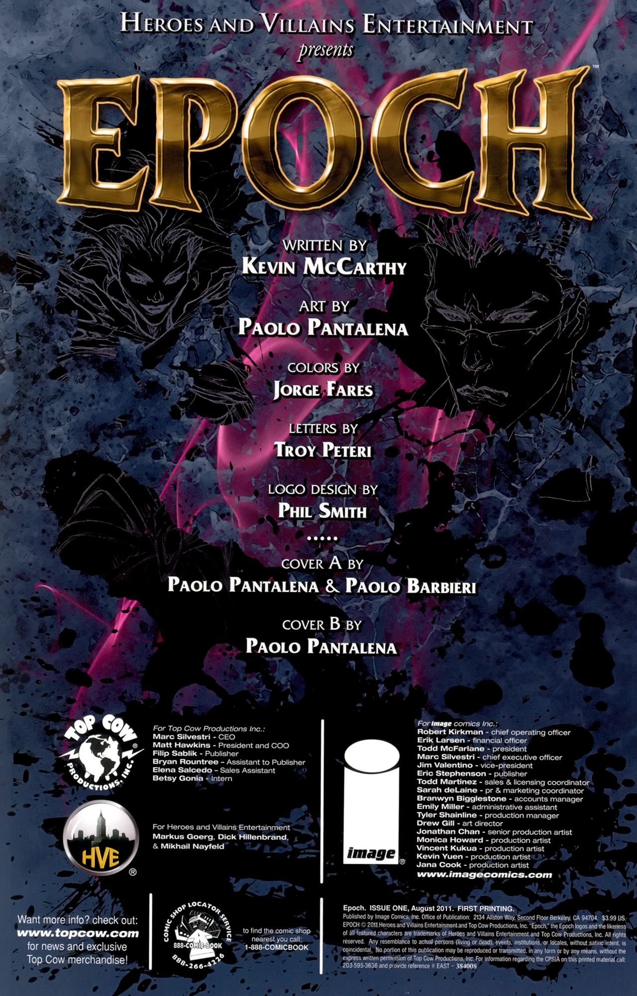 Read online Epoch comic -  Issue #1 - 2