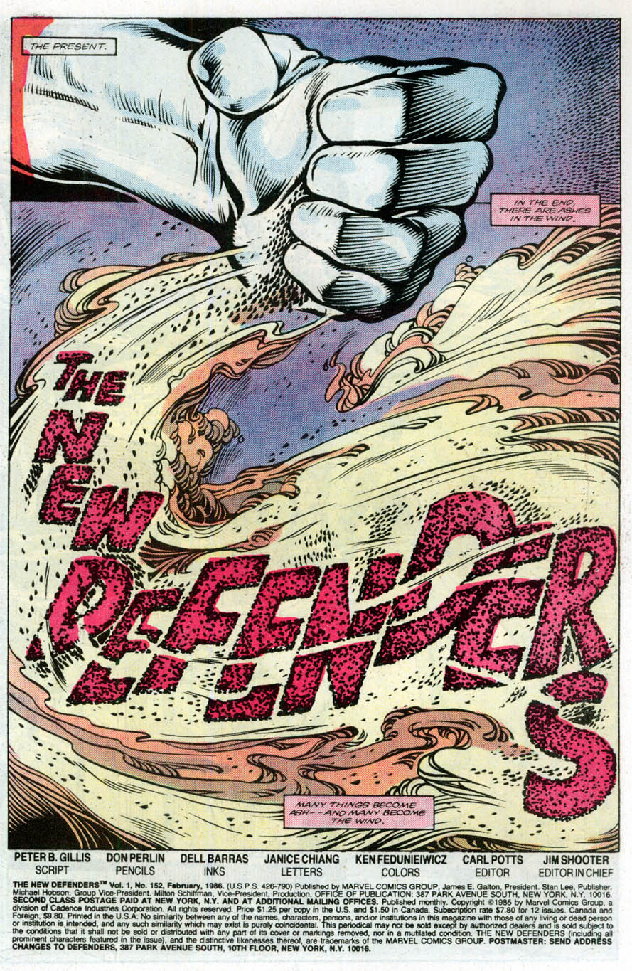 Read online The Defenders (1972) comic -  Issue #152 - 2