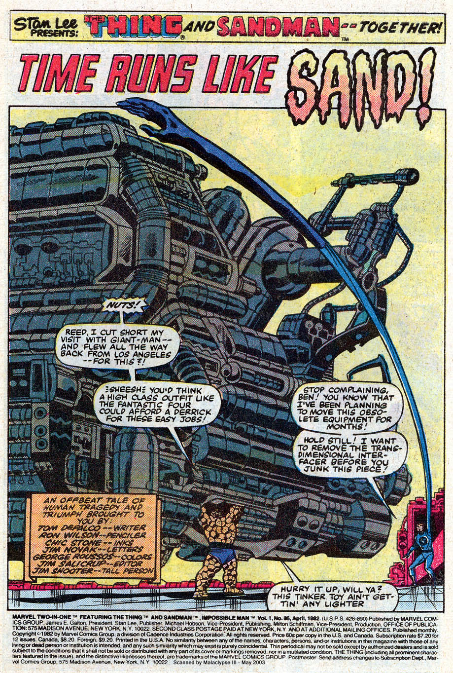 Marvel Two-In-One (1974) issue 86 - Page 2