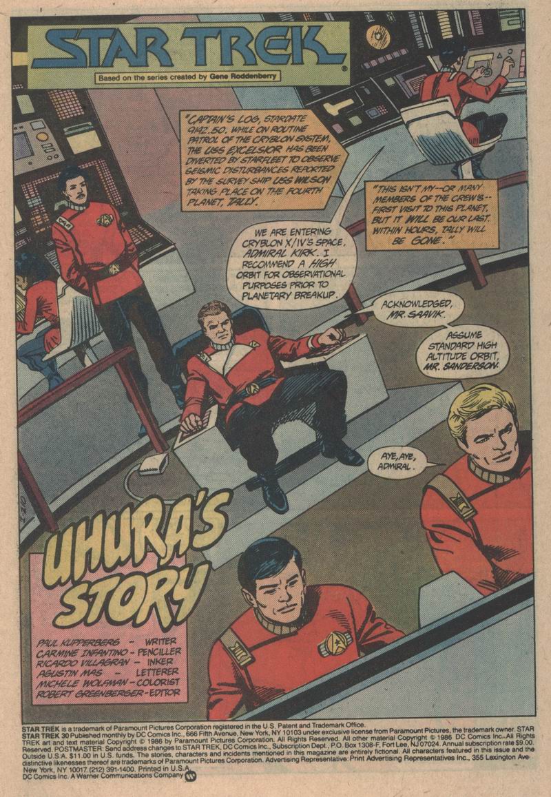 Read online Star Trek (1984) comic -  Issue #30 - 2