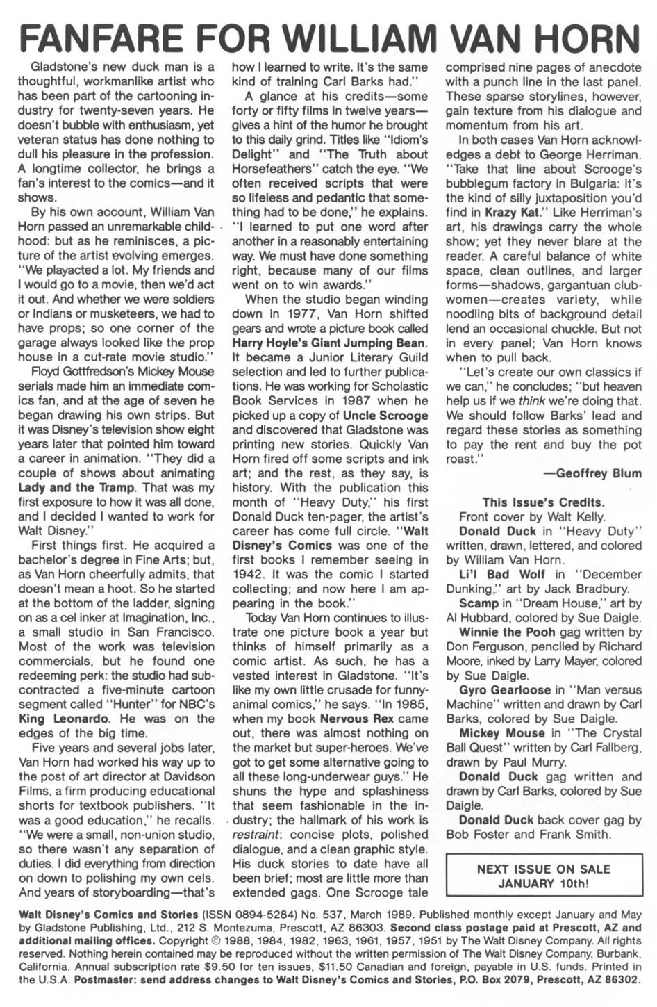 Read online Walt Disney's Comics and Stories comic -  Issue #537 - 2