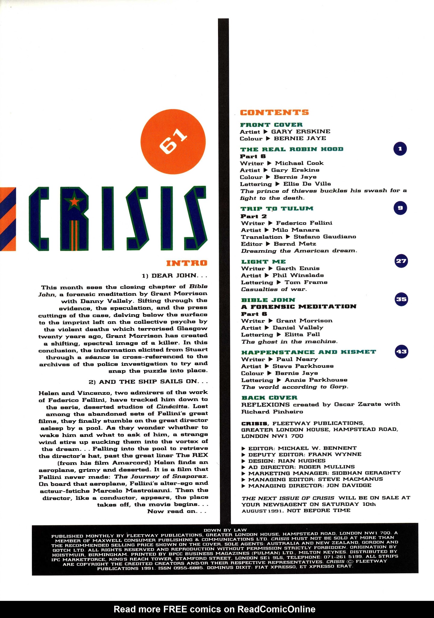 Read online Crisis comic -  Issue #61 - 2