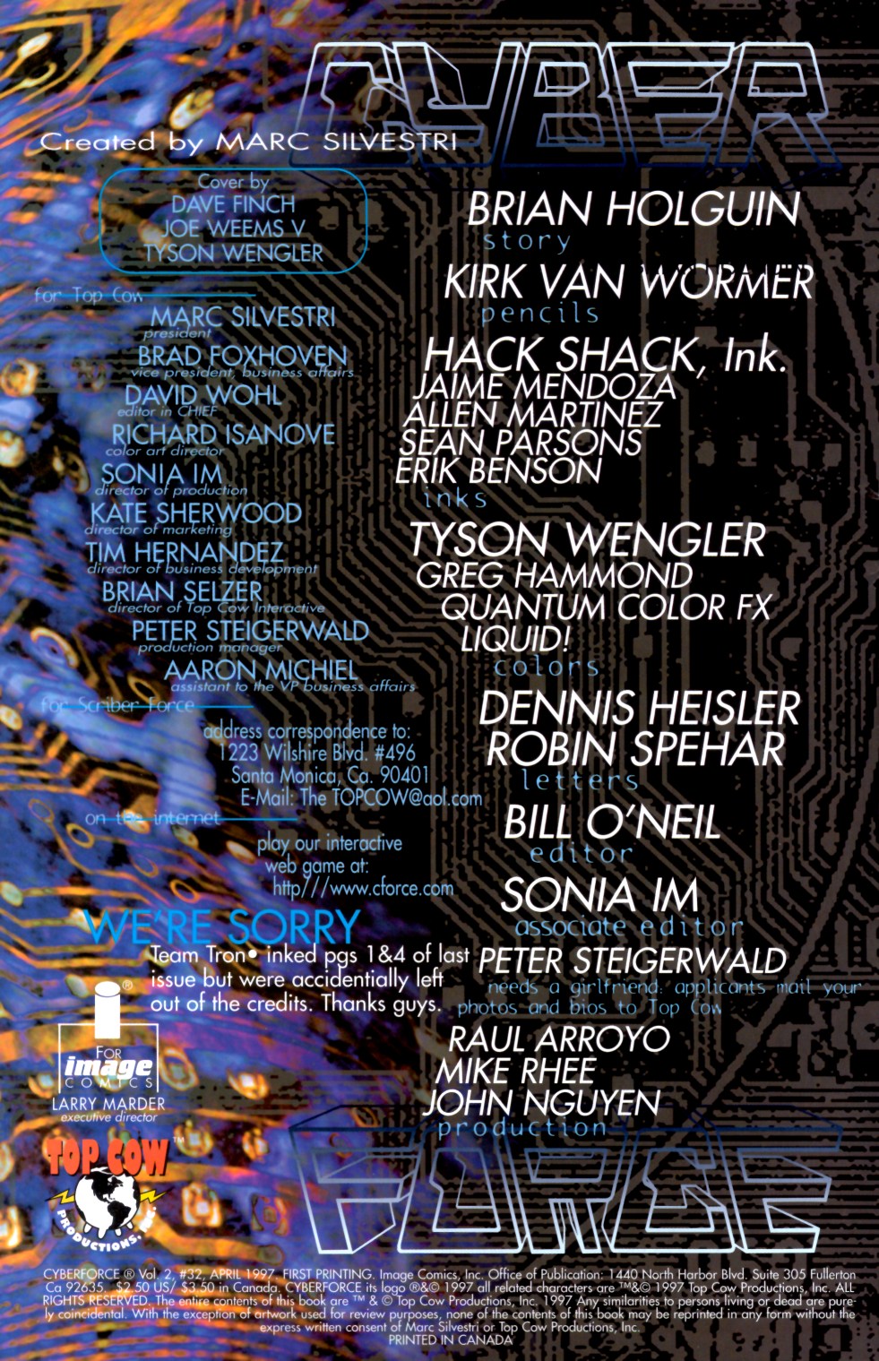 Read online Cyberforce (1993) comic -  Issue #32 - 2