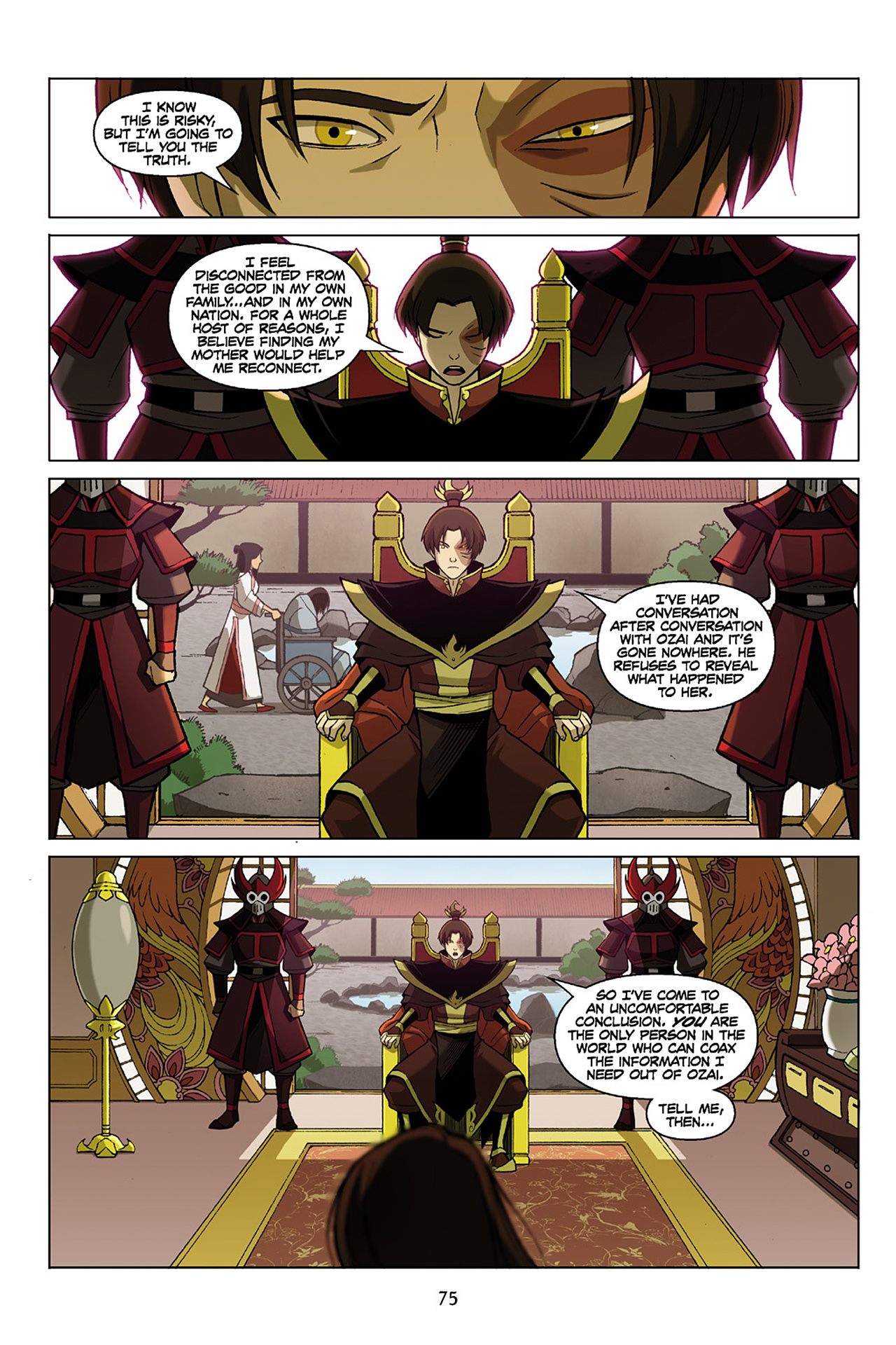 Read online Nickelodeon Avatar: The Last Airbender - The Promise comic -  Issue # Part 3 - 75