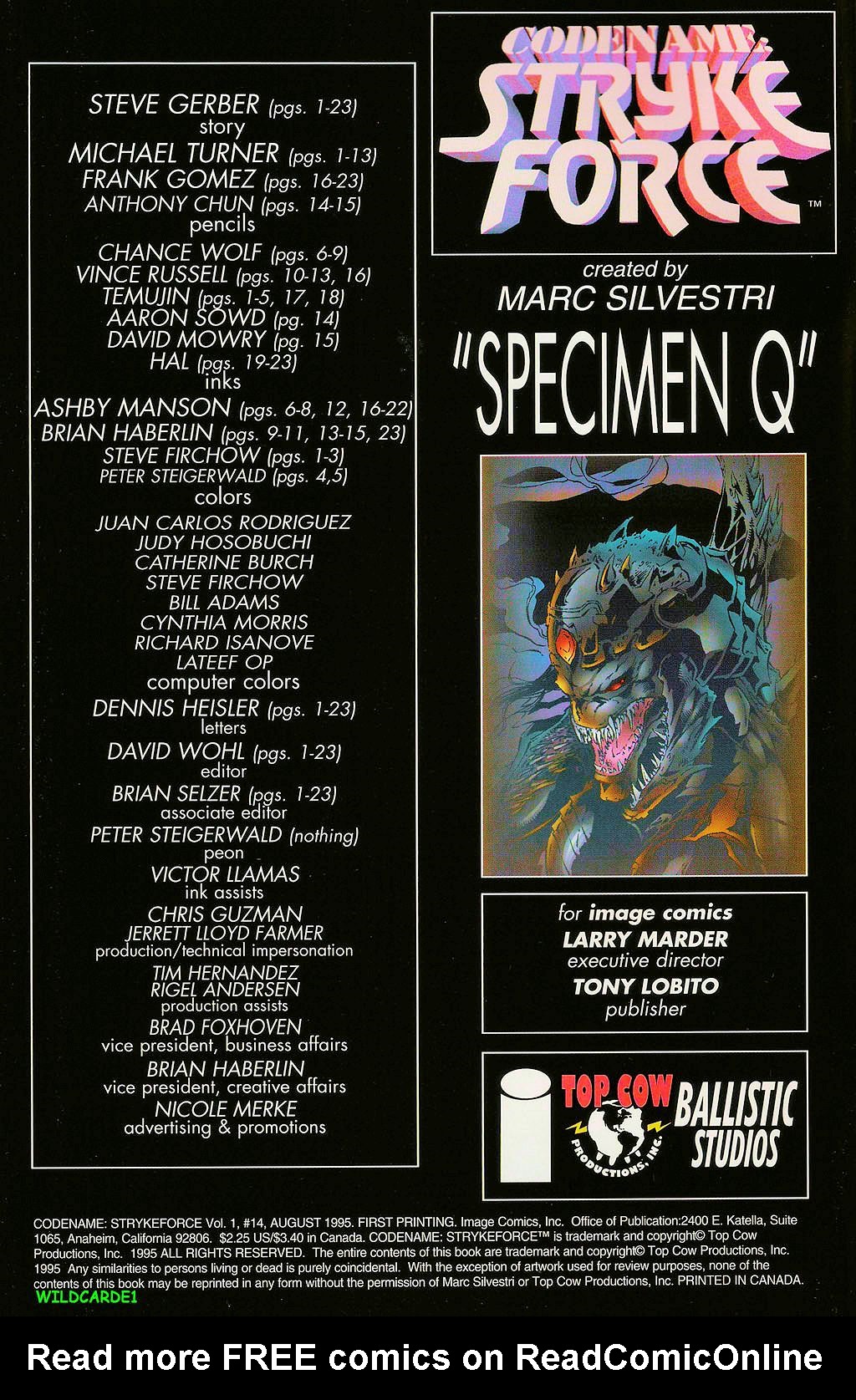 Read online Codename: Strykeforce comic -  Issue #14 - 2