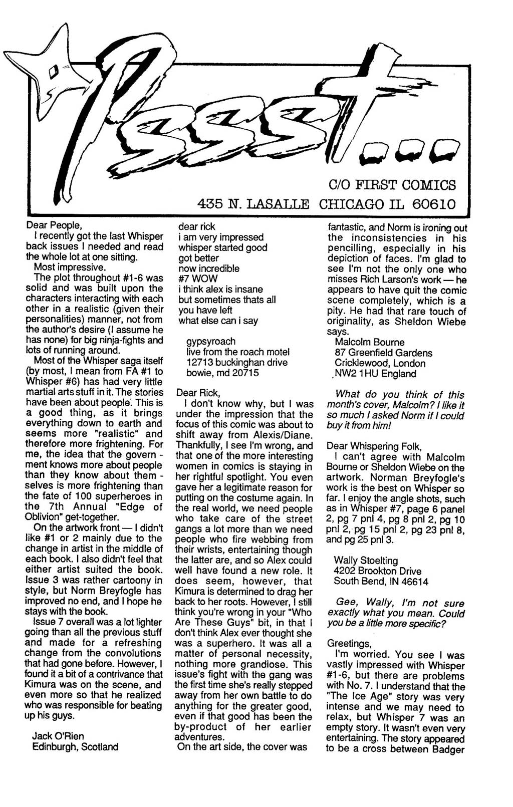 Read online Whisper (1986) comic -  Issue #9 - 30