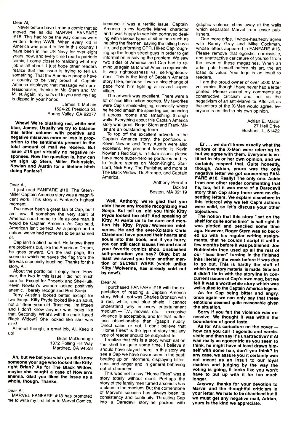 Read online Marvel Fanfare (1982) comic -  Issue #20 - 24