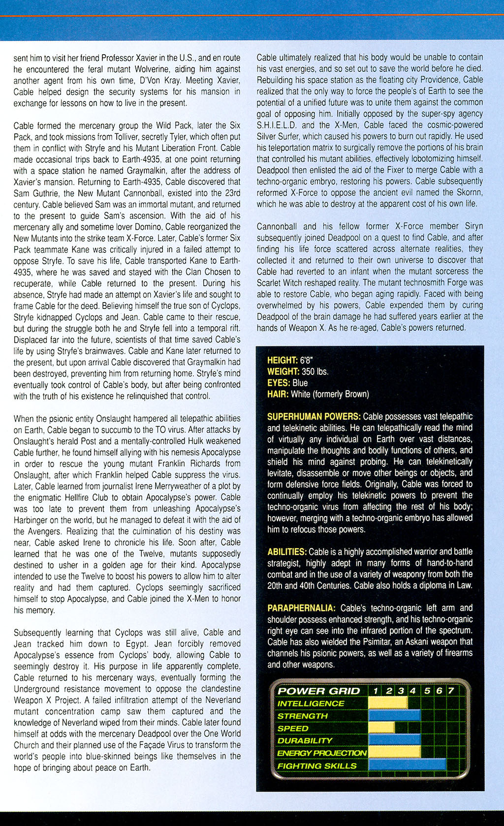 Read online Official Handbook of the Marvel Universe: X-Men 2005 comic -  Issue # Full - 9