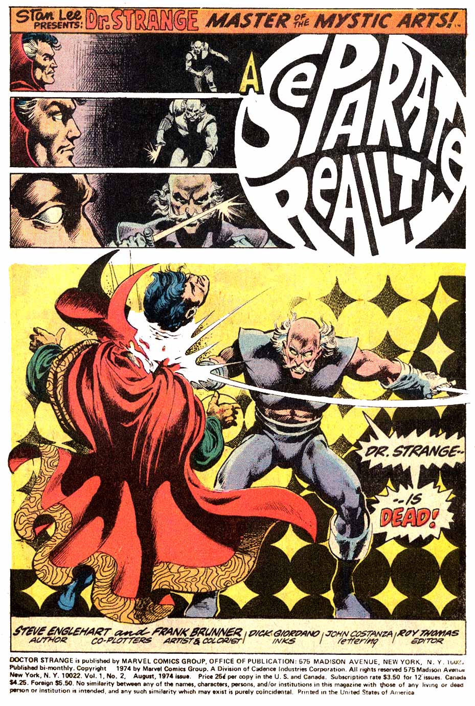 Read online Doctor Strange (1974) comic -  Issue #2 - 2