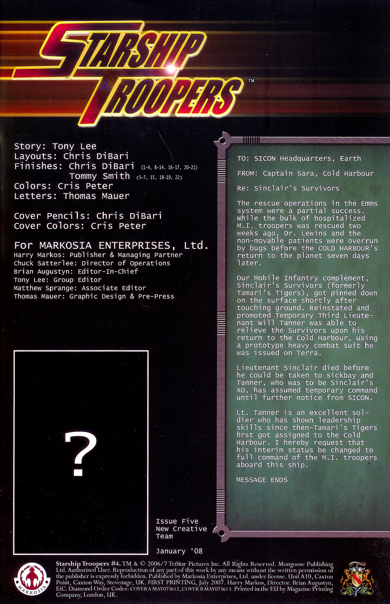 Read online Starship Troopers (2007) comic -  Issue #4 - 24