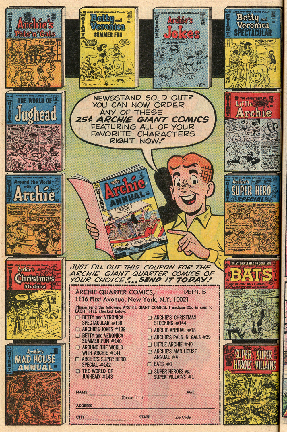 Read online Archie Giant Series Magazine comic -  Issue #145 - 32