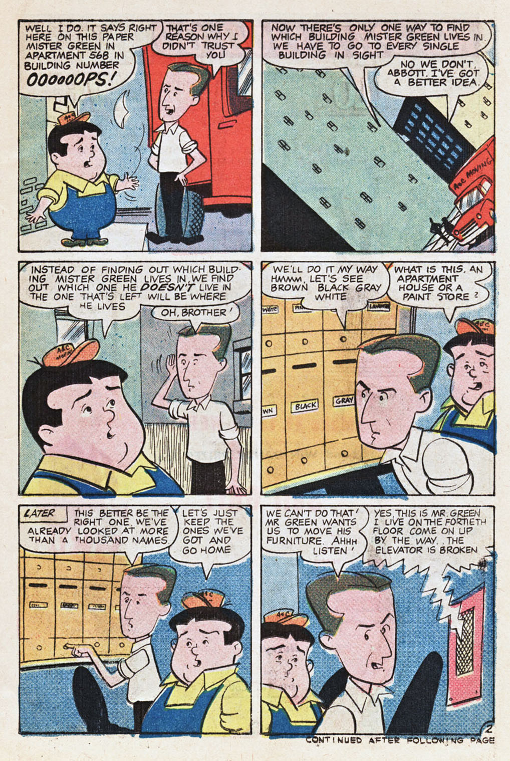 Read online Abbott & Costello comic -  Issue #11 - 13