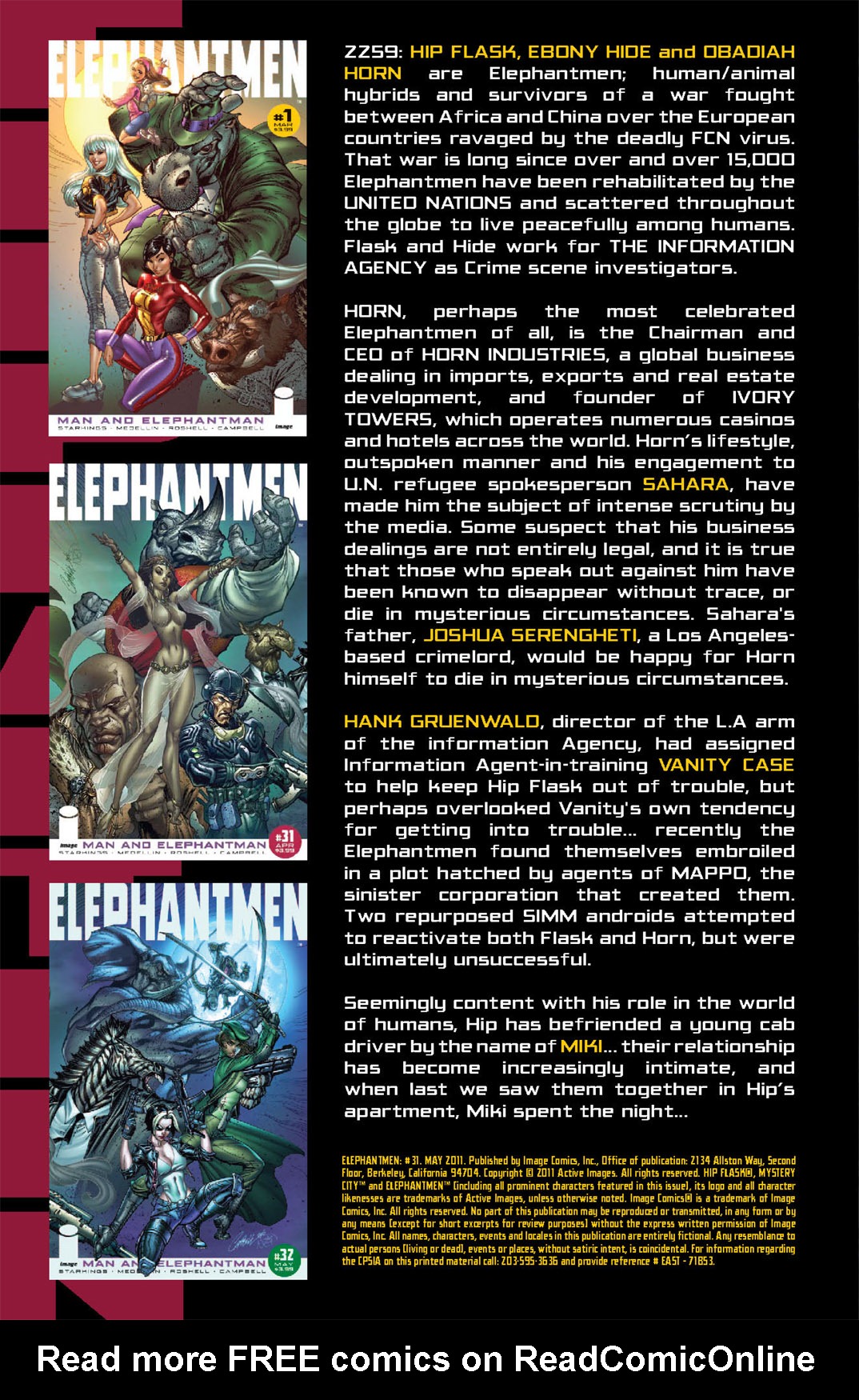 Read online Elephantmen comic -  Issue #31 - 3
