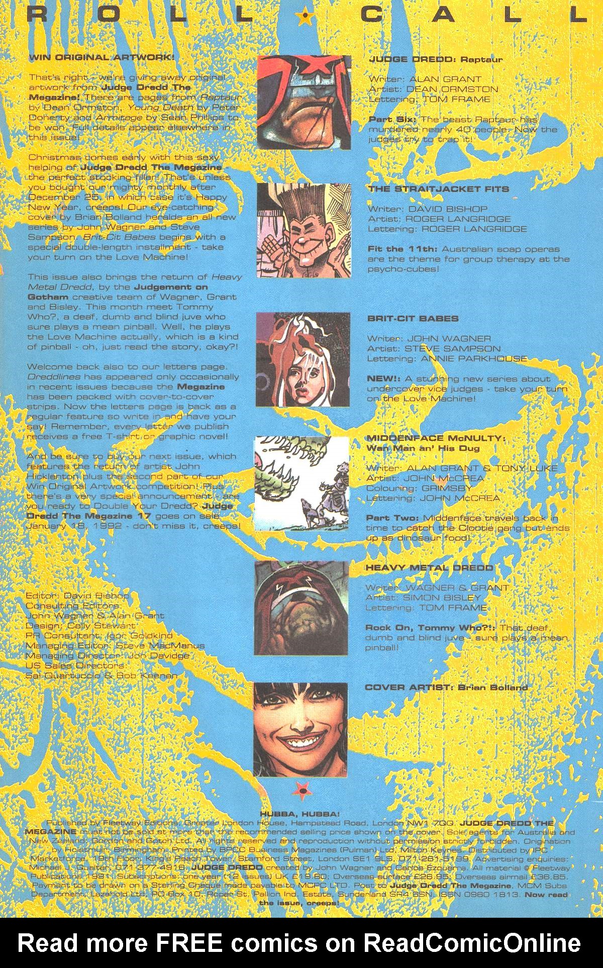 Read online Judge Dredd: The Megazine comic -  Issue #16 - 3