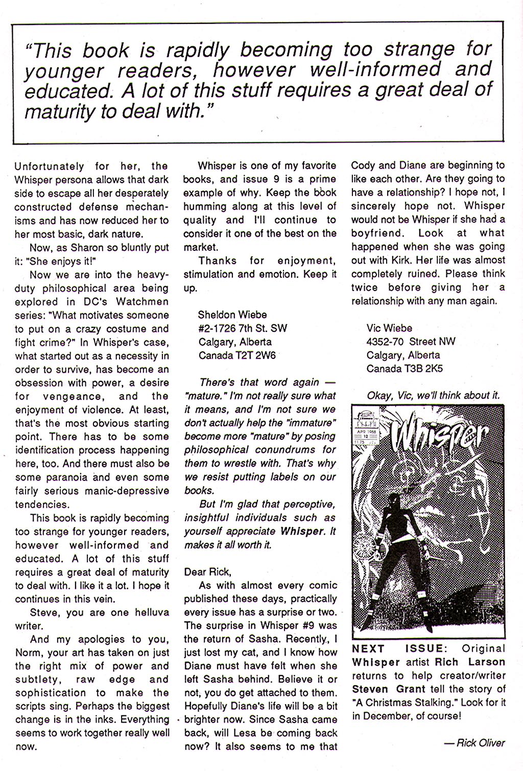 Read online Whisper (1986) comic -  Issue #11 - 34