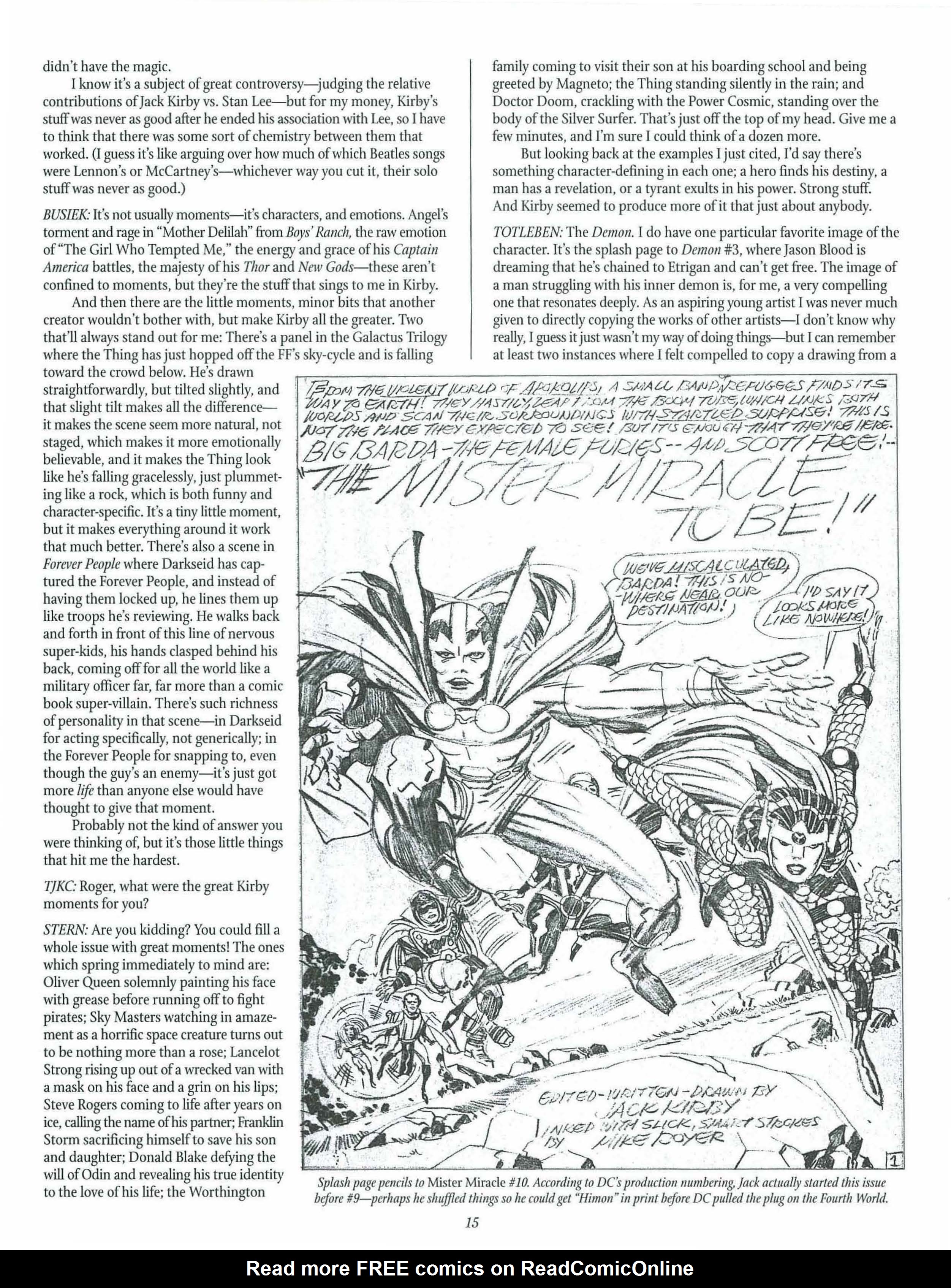 Read online The Jack Kirby Collector comic -  Issue #27 - 15