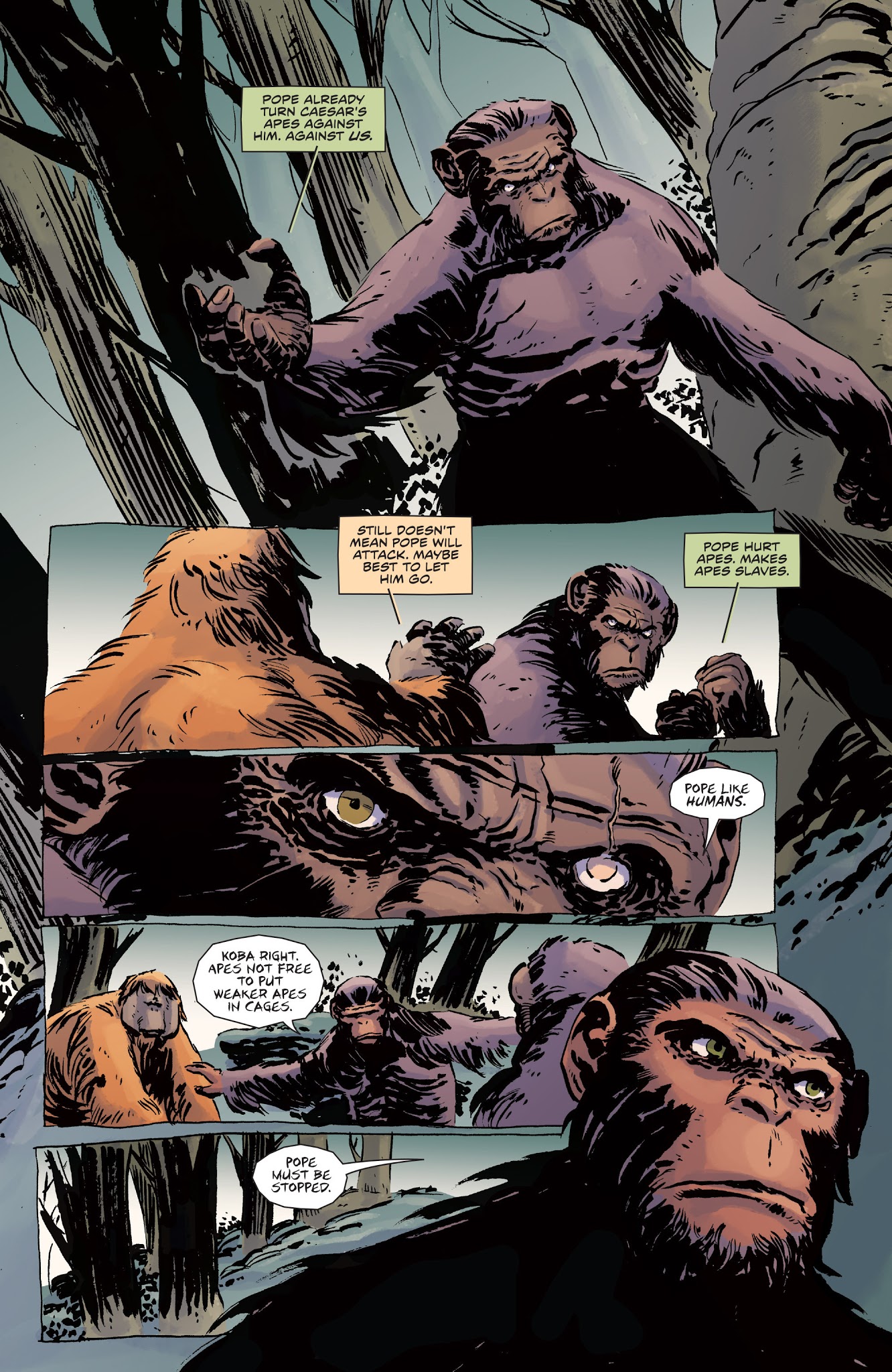 Read online Dawn of the Planet of the Apes comic -  Issue # TPB - 96