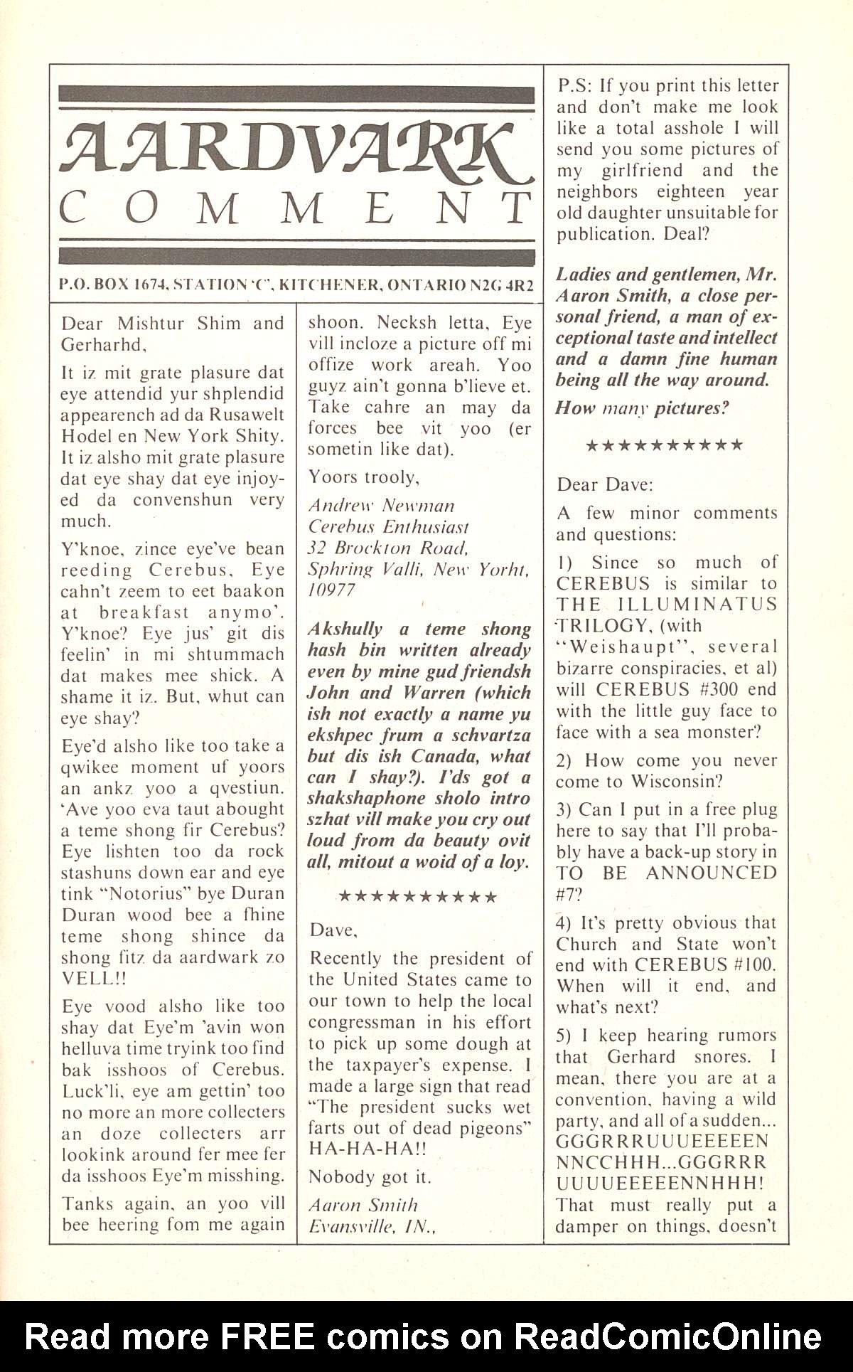 Read online Cerebus comic -  Issue #92 - 23