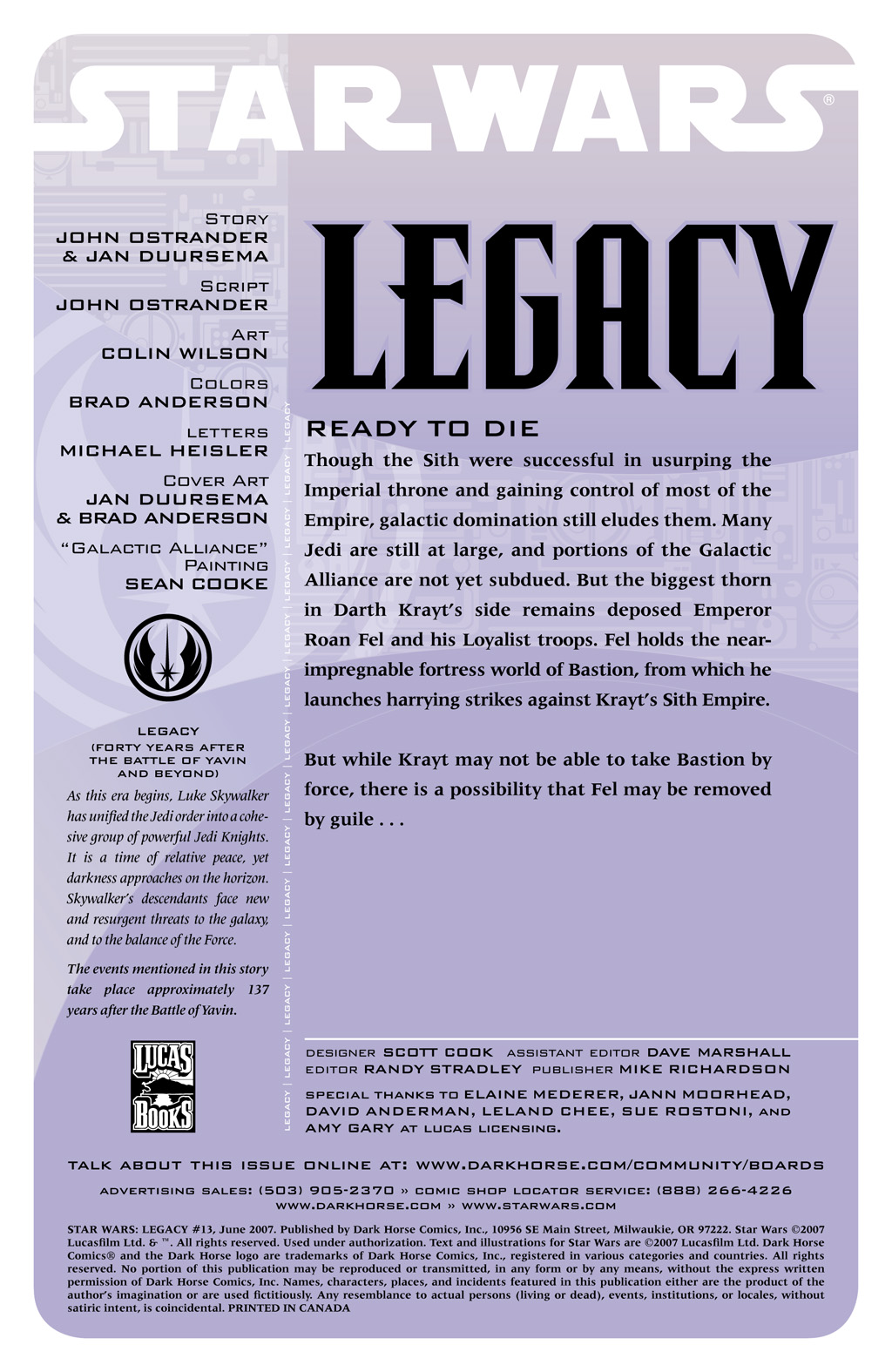 Read online Star Wars: Legacy (2006) comic -  Issue #13 - 2