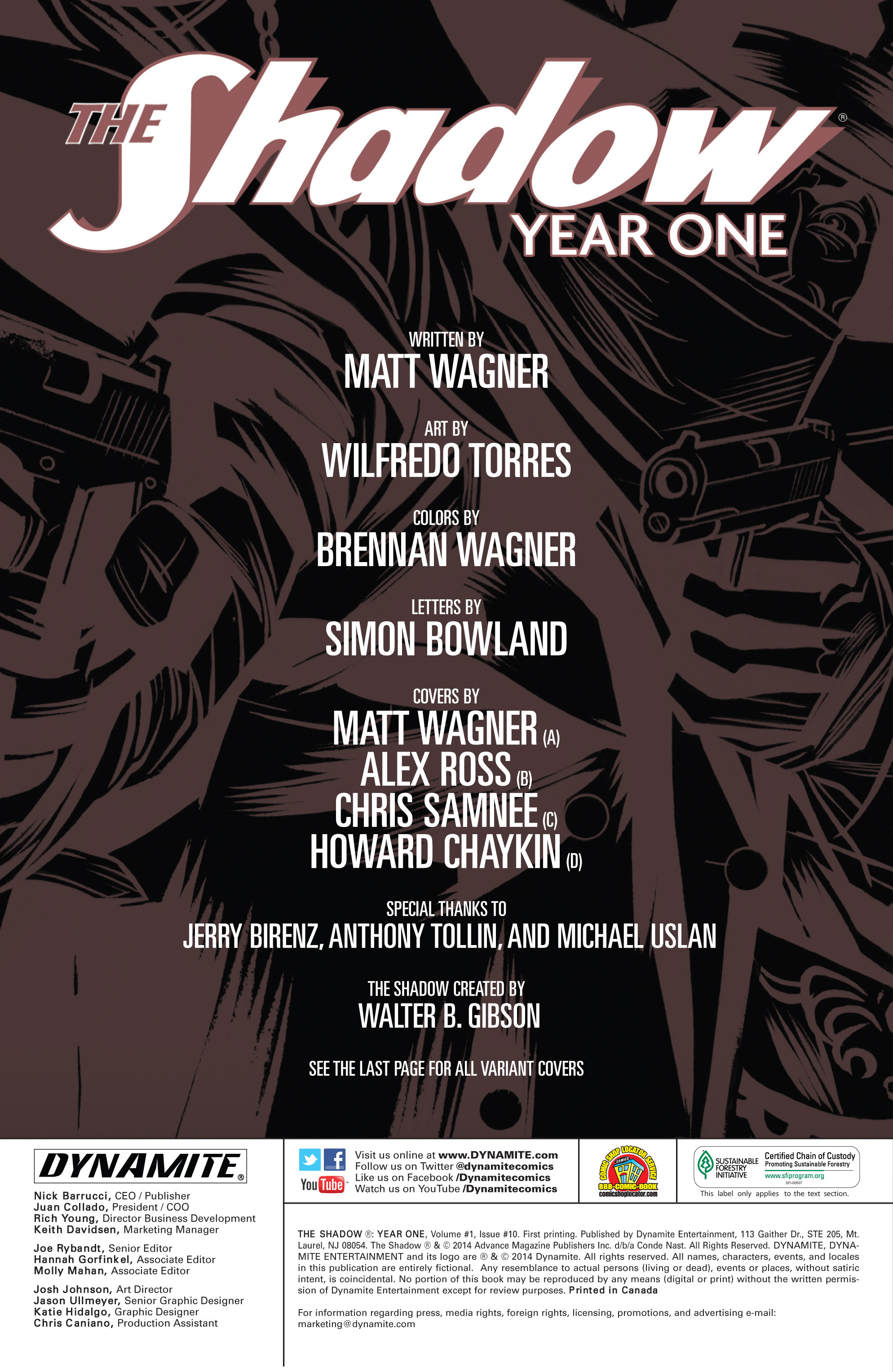 Read online The Shadow: Year One comic -  Issue #10 - 2