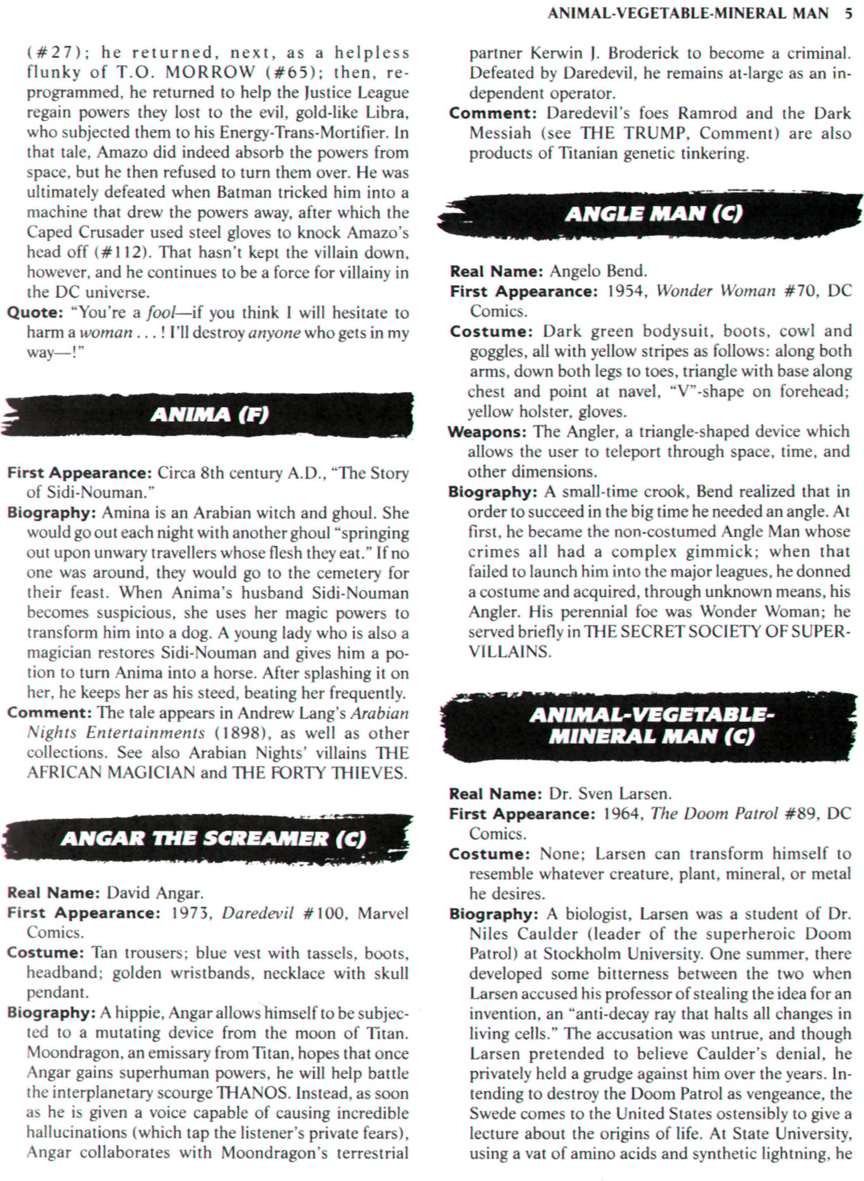 Read online The Encyclopedia of Super Villains comic -  Issue # TPB (Part 1) - 15