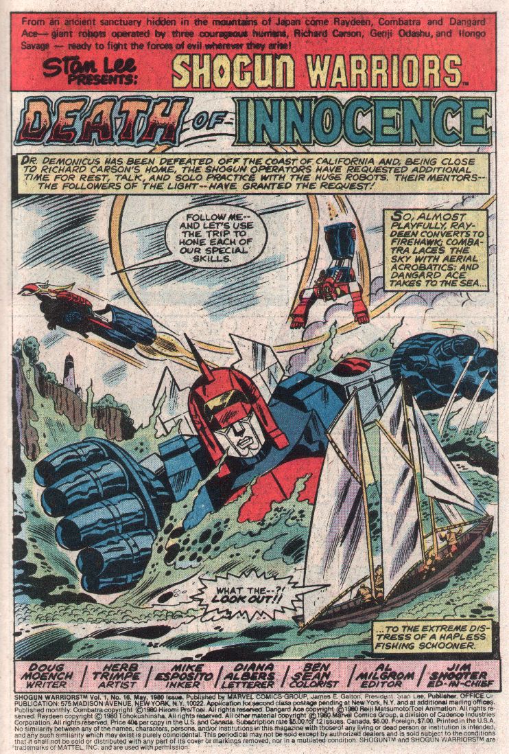 Read online Shogun Warriors comic -  Issue #16 - 2