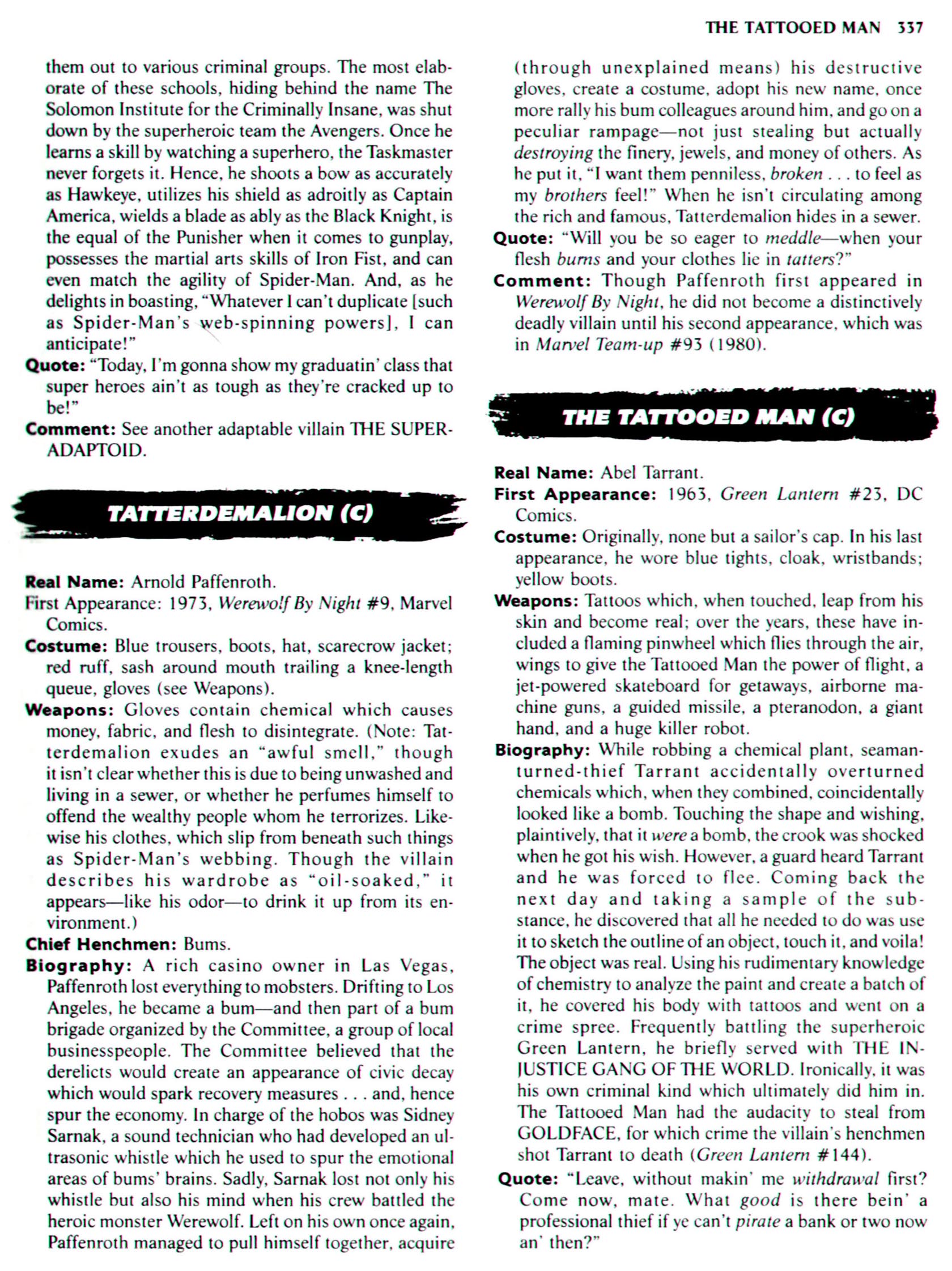 Read online The Encyclopedia of Super Villains comic -  Issue # TPB (Part 2) - 128