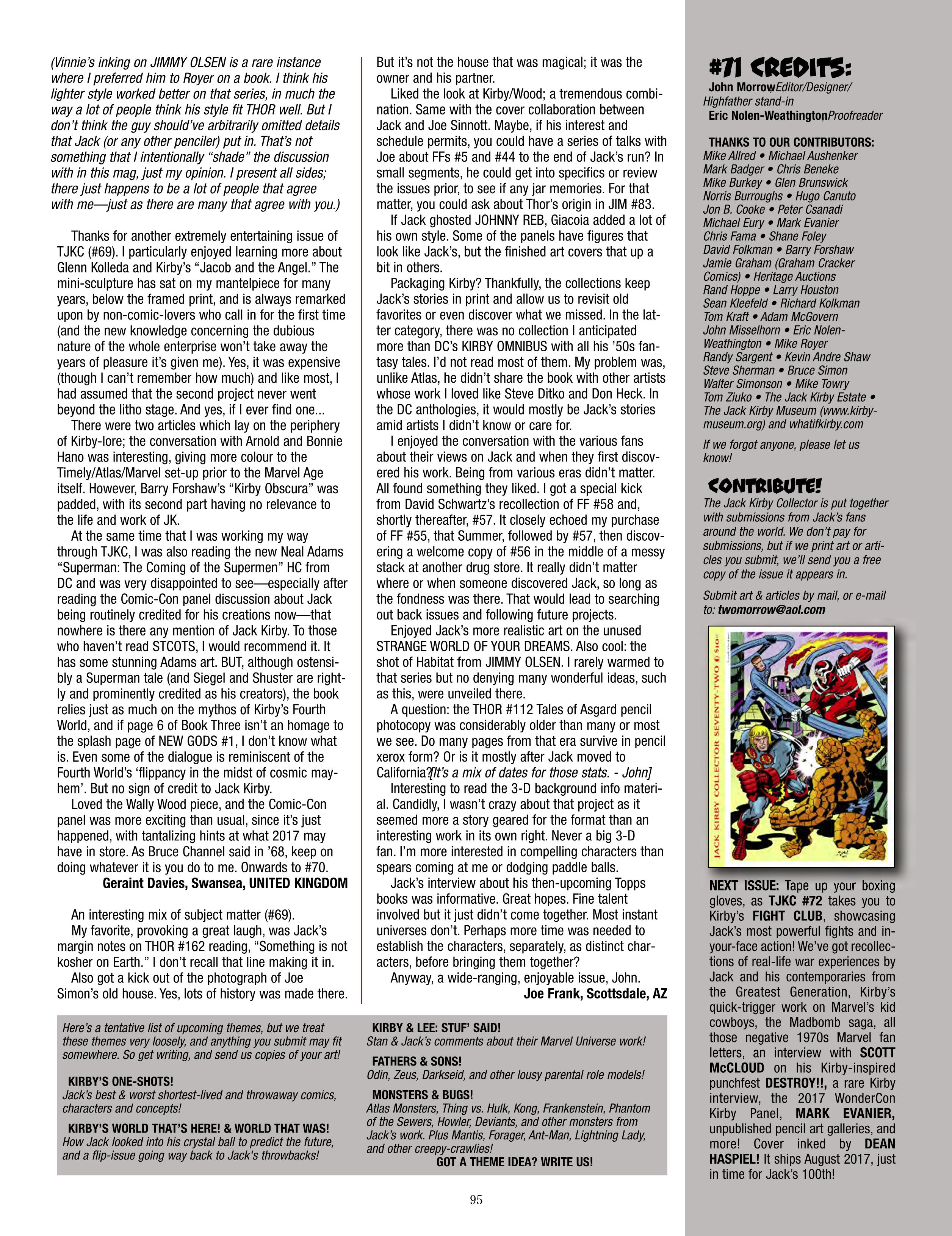 Read online The Jack Kirby Collector comic -  Issue #71 - 97
