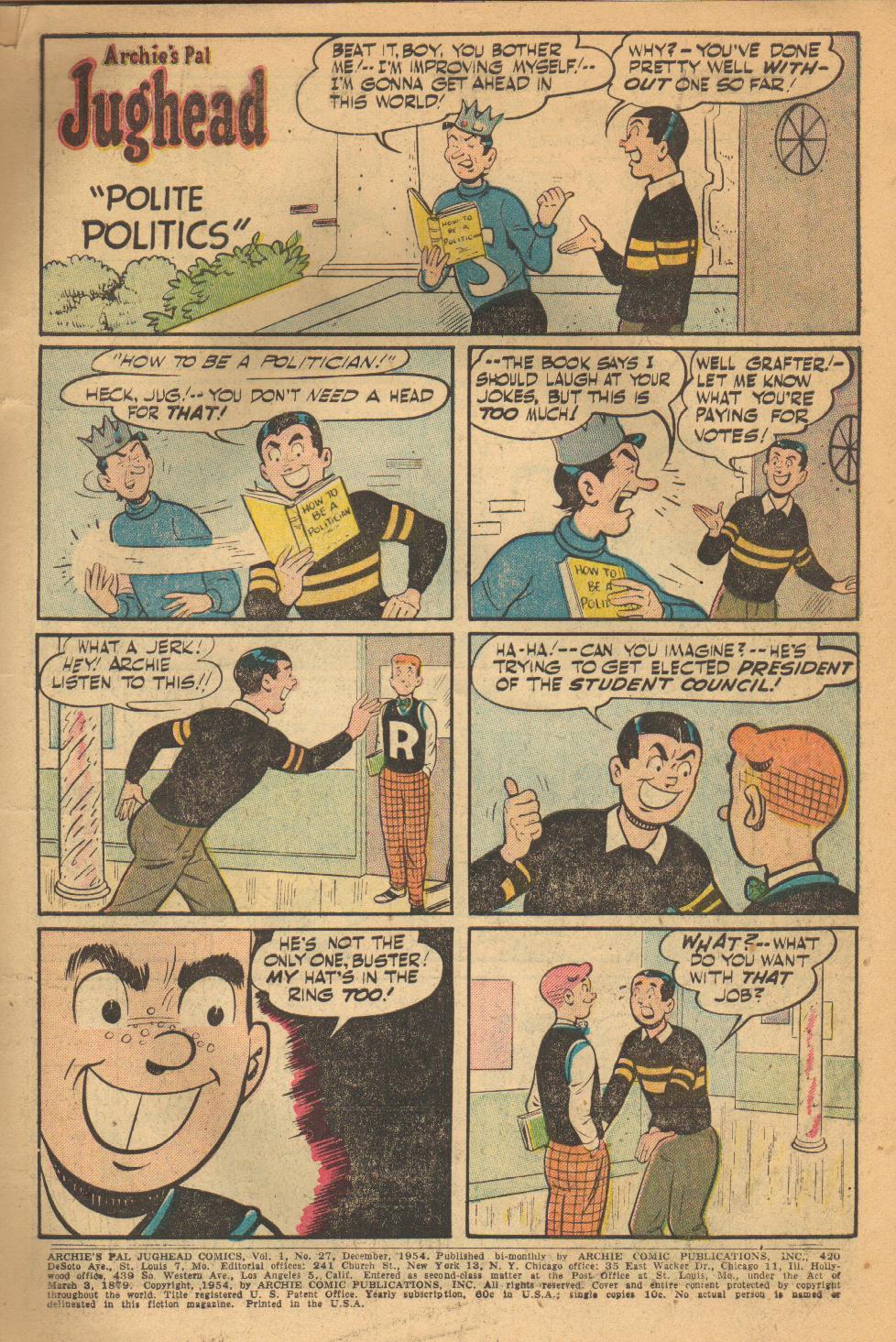 Read online Archie's Pal Jughead comic -  Issue #27 - 3