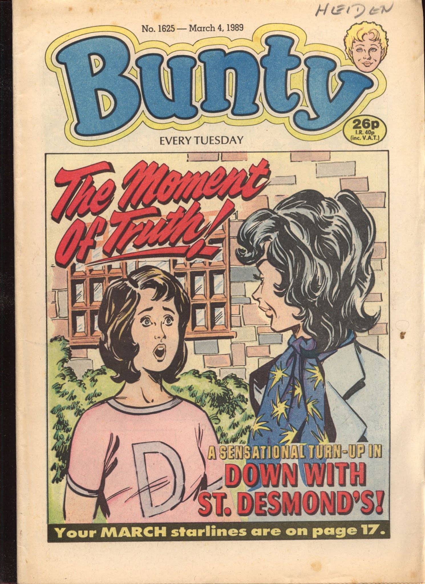 Read online Bunty comic -  Issue #1625 - 1