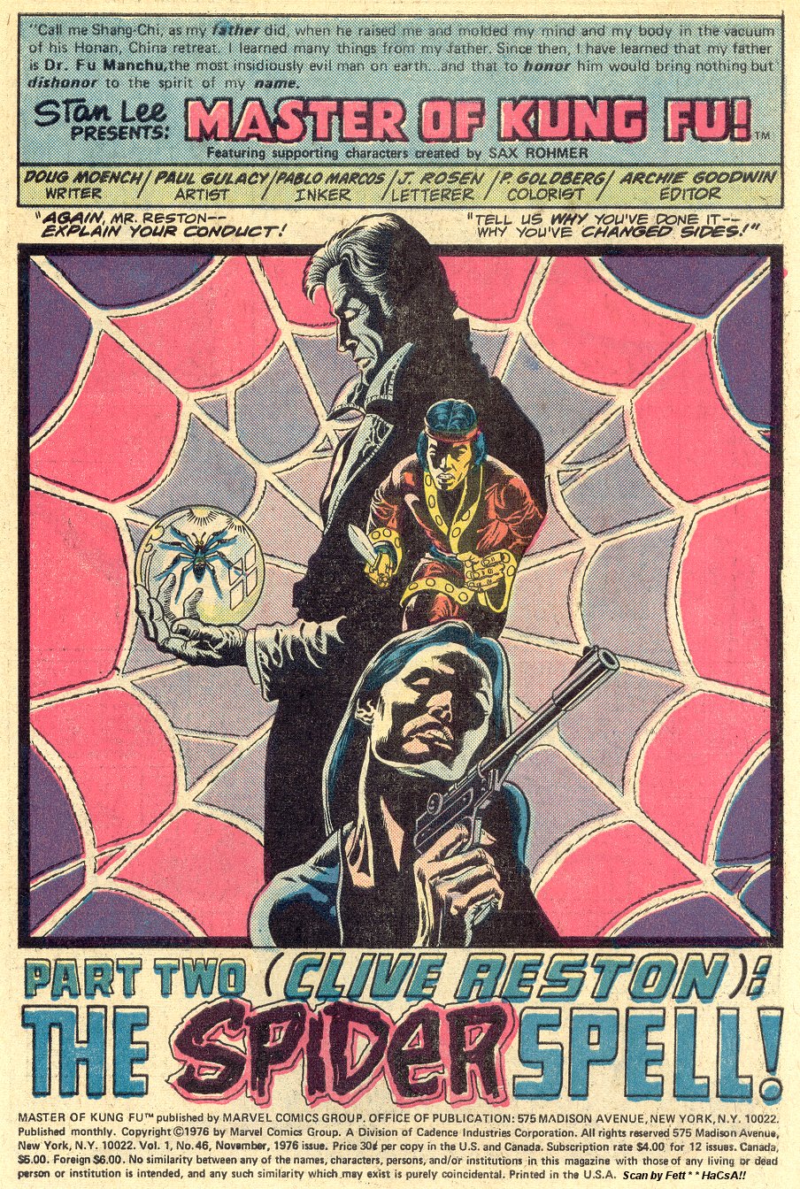 Read online Master of Kung Fu (1974) comic -  Issue #46 - 2